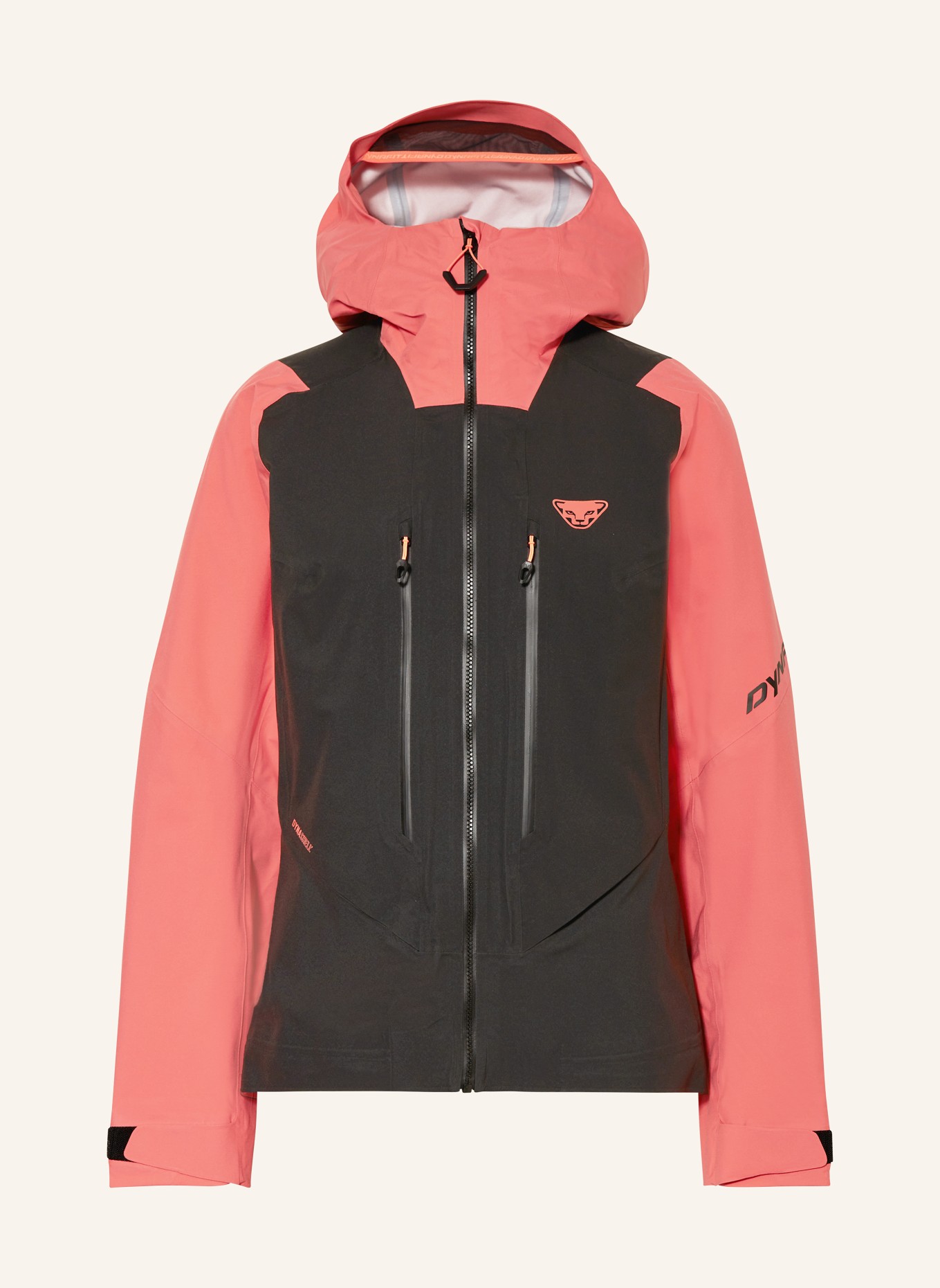 DYNAFIT Hardshell-Jacke BLACKLIGHT 3L: SCHWARZ / HELLROT