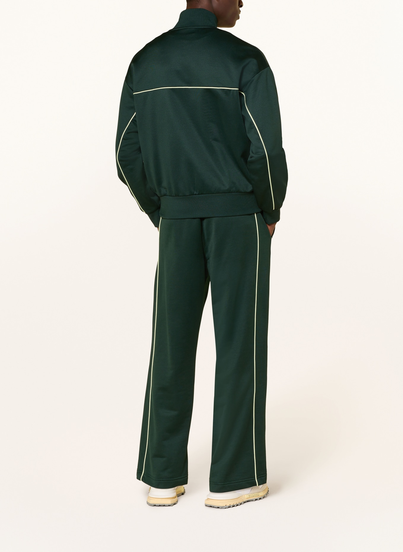 LACOSTE Track Pants mit Galonstreifen: DUNKELGRÜN / WEISS