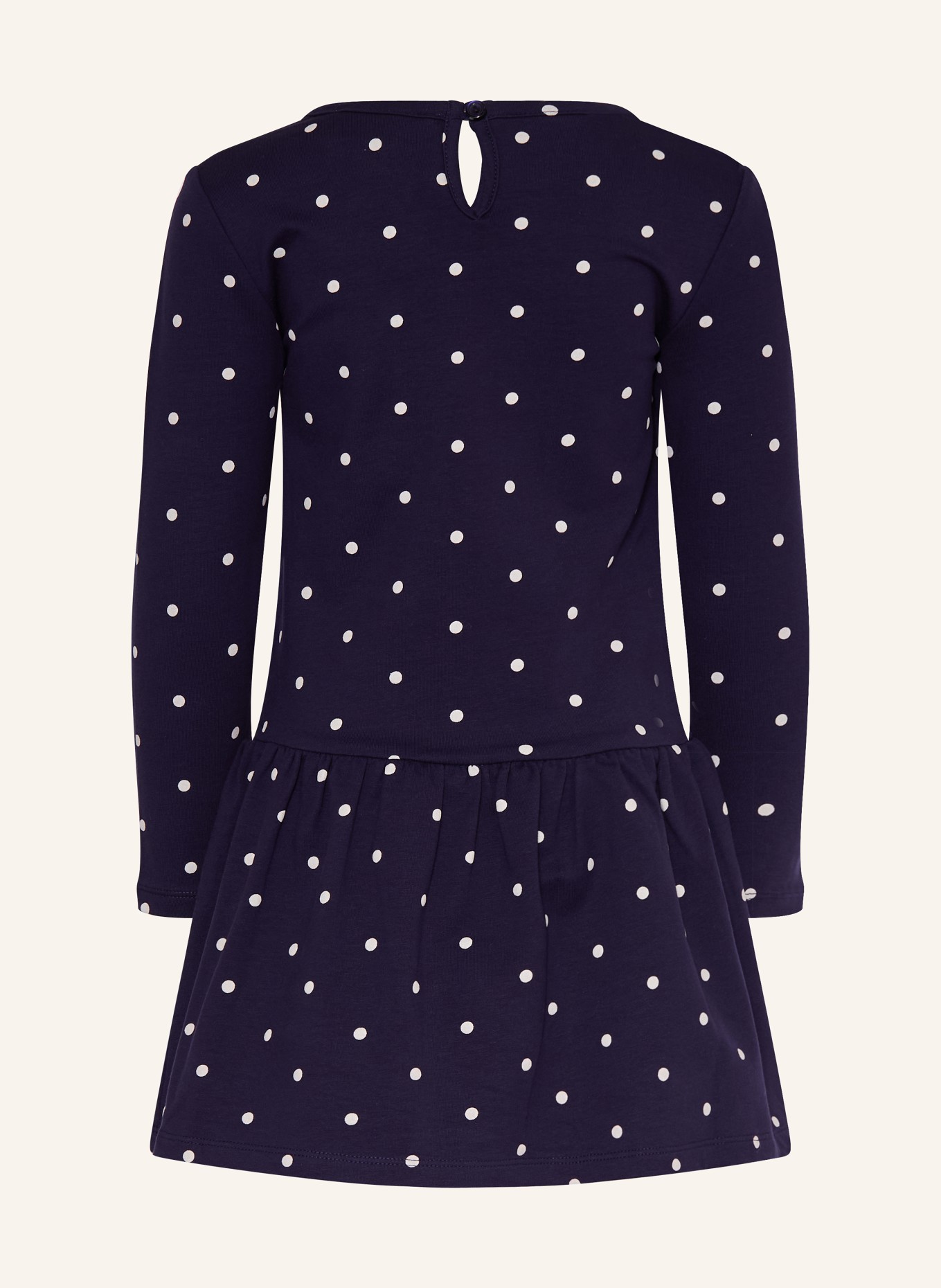 DANAMADE Jerseykleid: DUNKELBLAU / BEIGE / WEISS