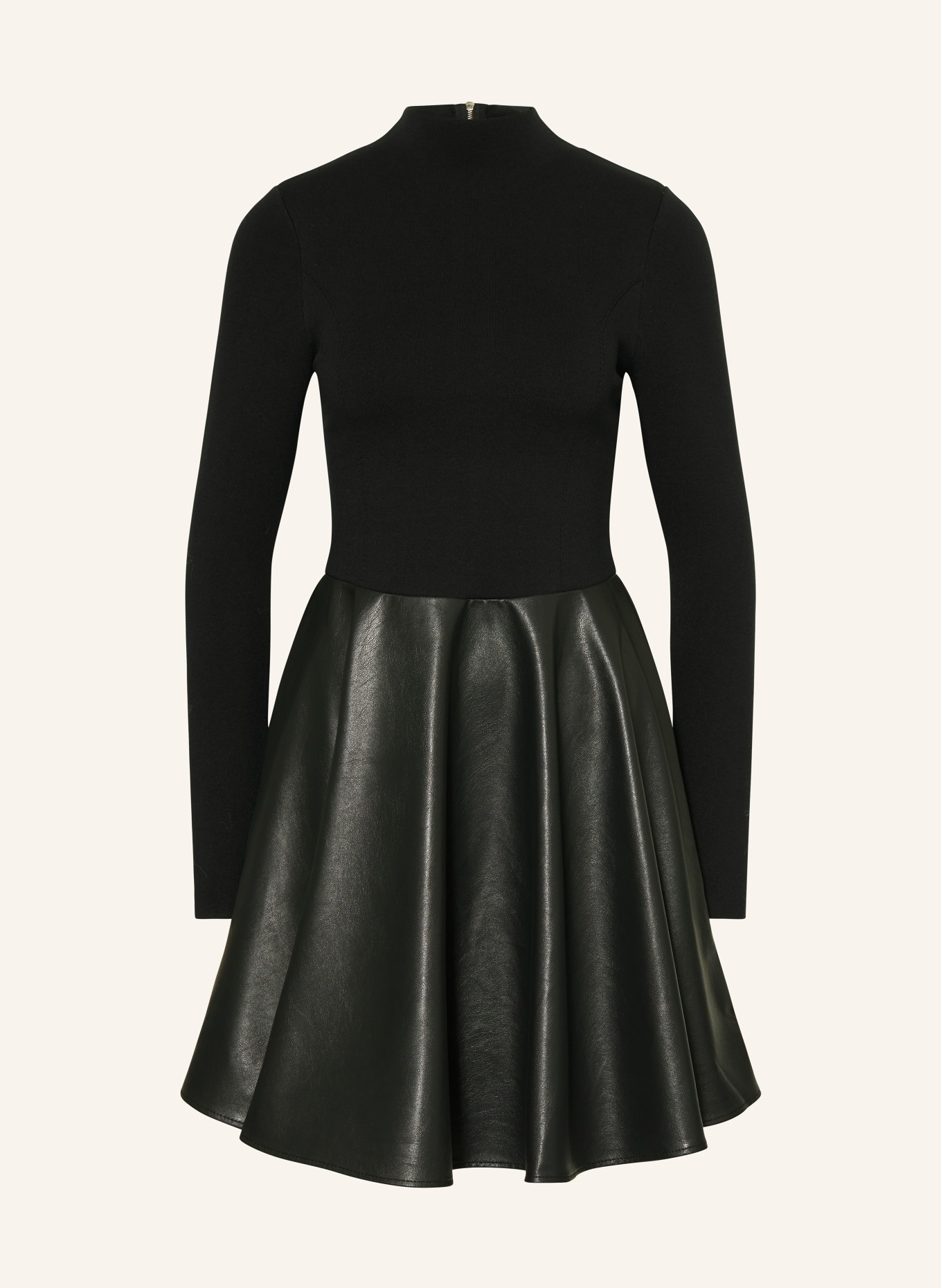 TED BAKER Kleid MILIOA im Materialmix: SCHWARZ / SILBER
