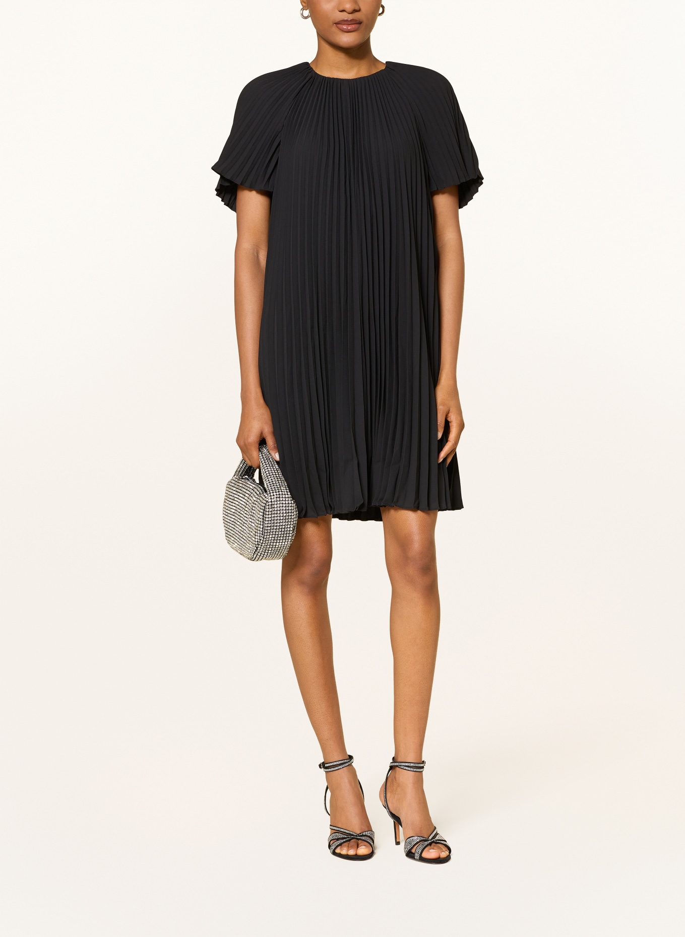 TED BAKER Handtasche CRYSTIZ MEDIUM: SILBER / SCHWARZ