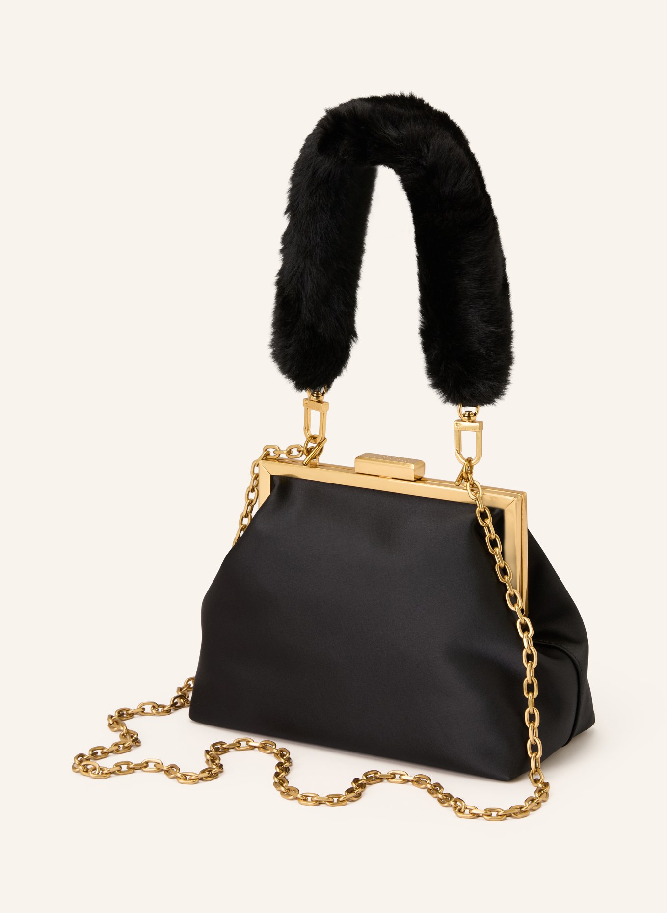 TED BAKER Handtasche PURCEY mit Kunstfell: SCHWARZ