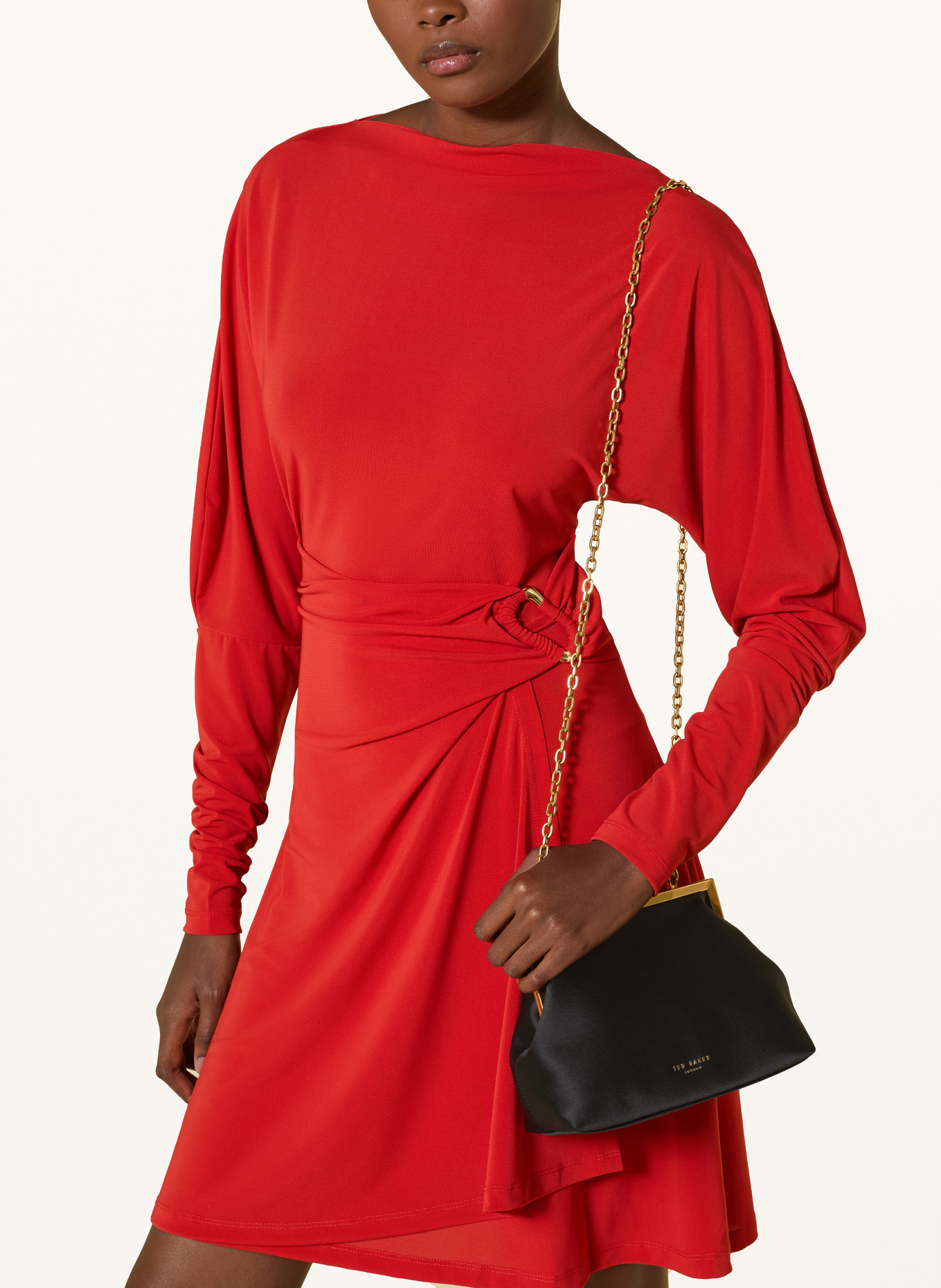 TED BAKER Handtasche PURCEY mit Kunstfell: SCHWARZ