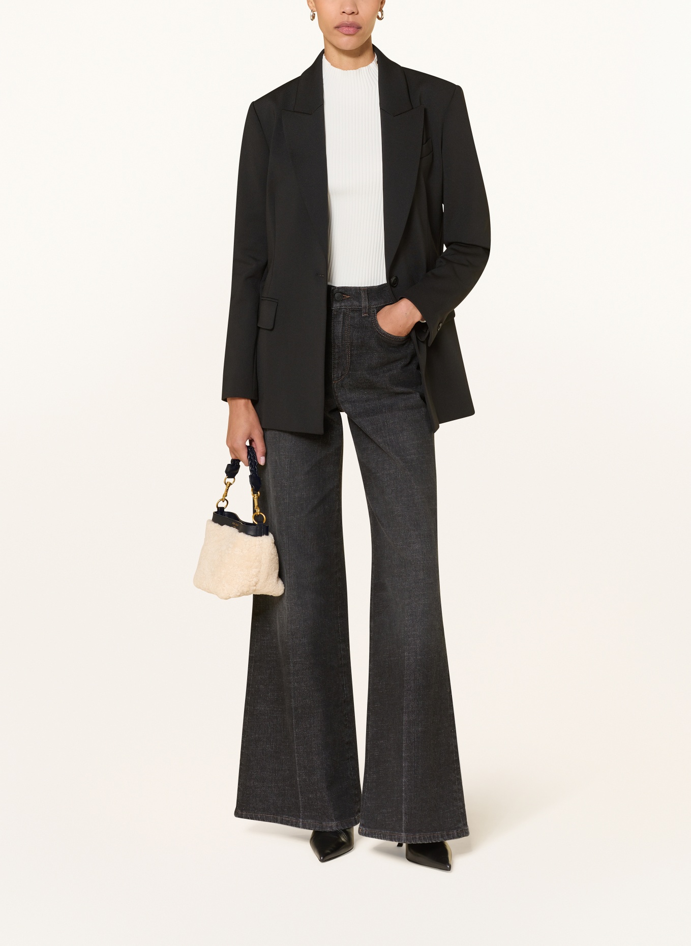 TED BAKER SHERBAA shoulder bag: CREAM / BLACK