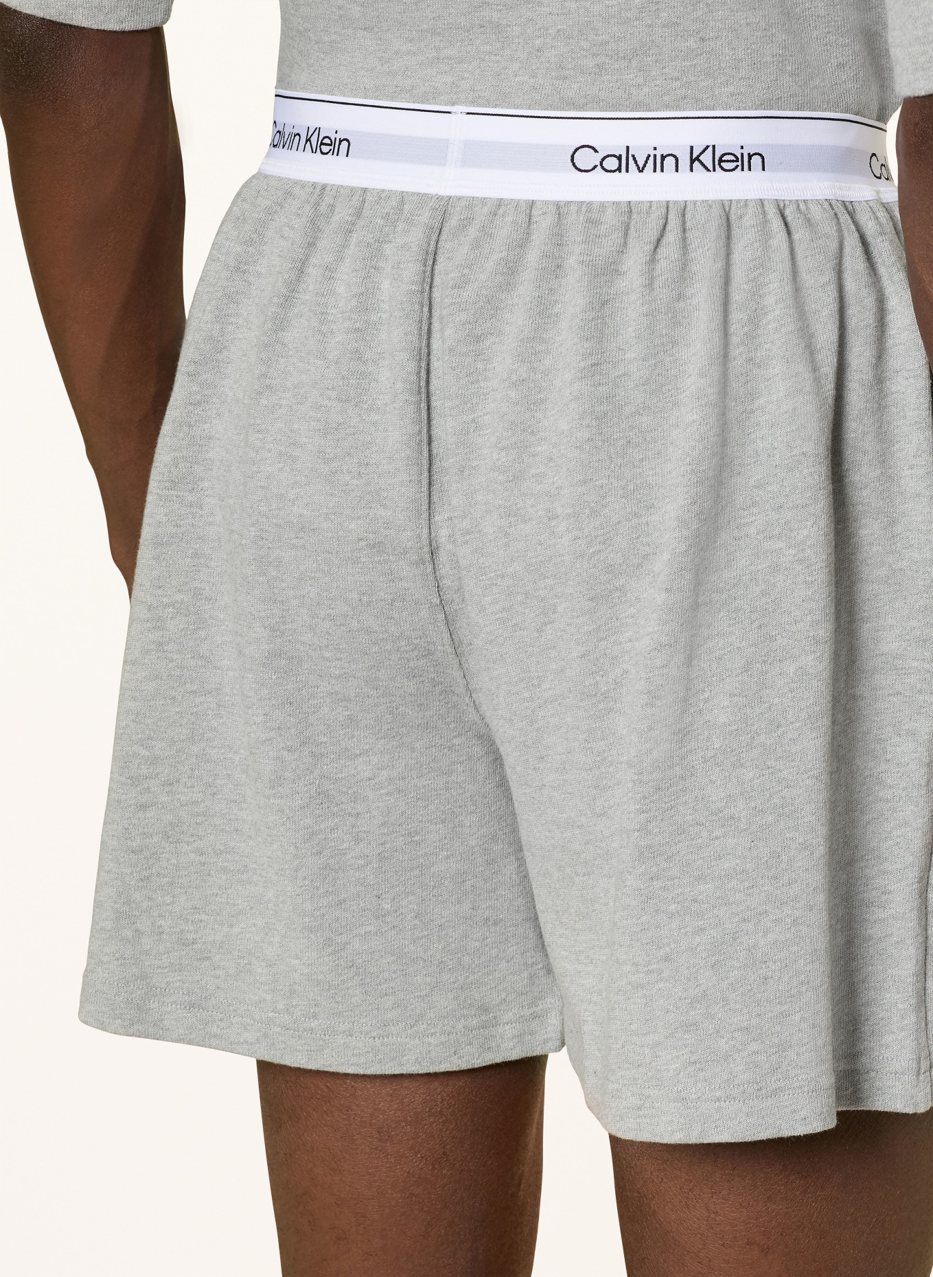 Calvin Klein Schlafshorts COTTON JERSEY: HELLGRAU