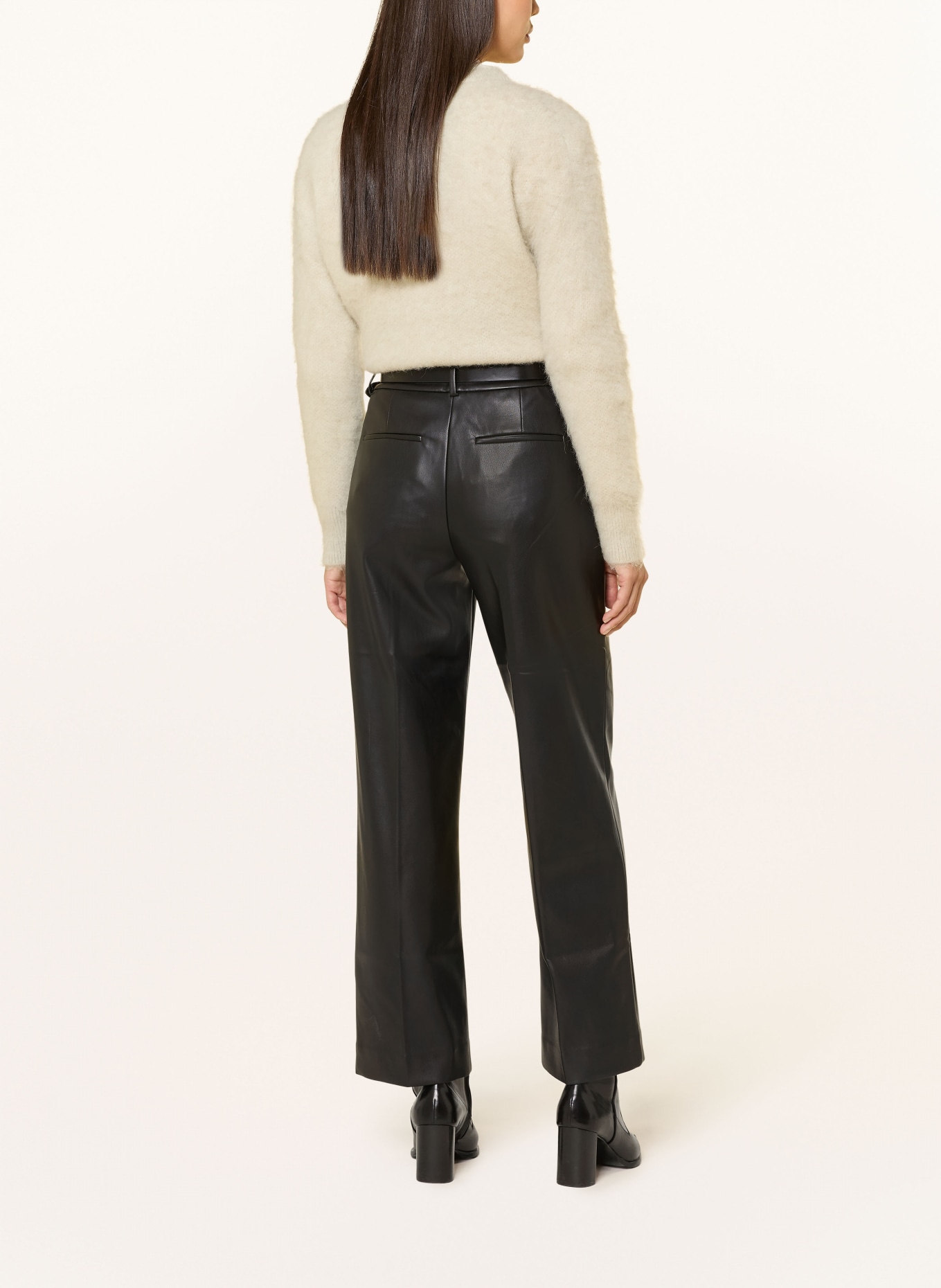 Calvin Klein Hose in Lederoptik: SCHWARZ