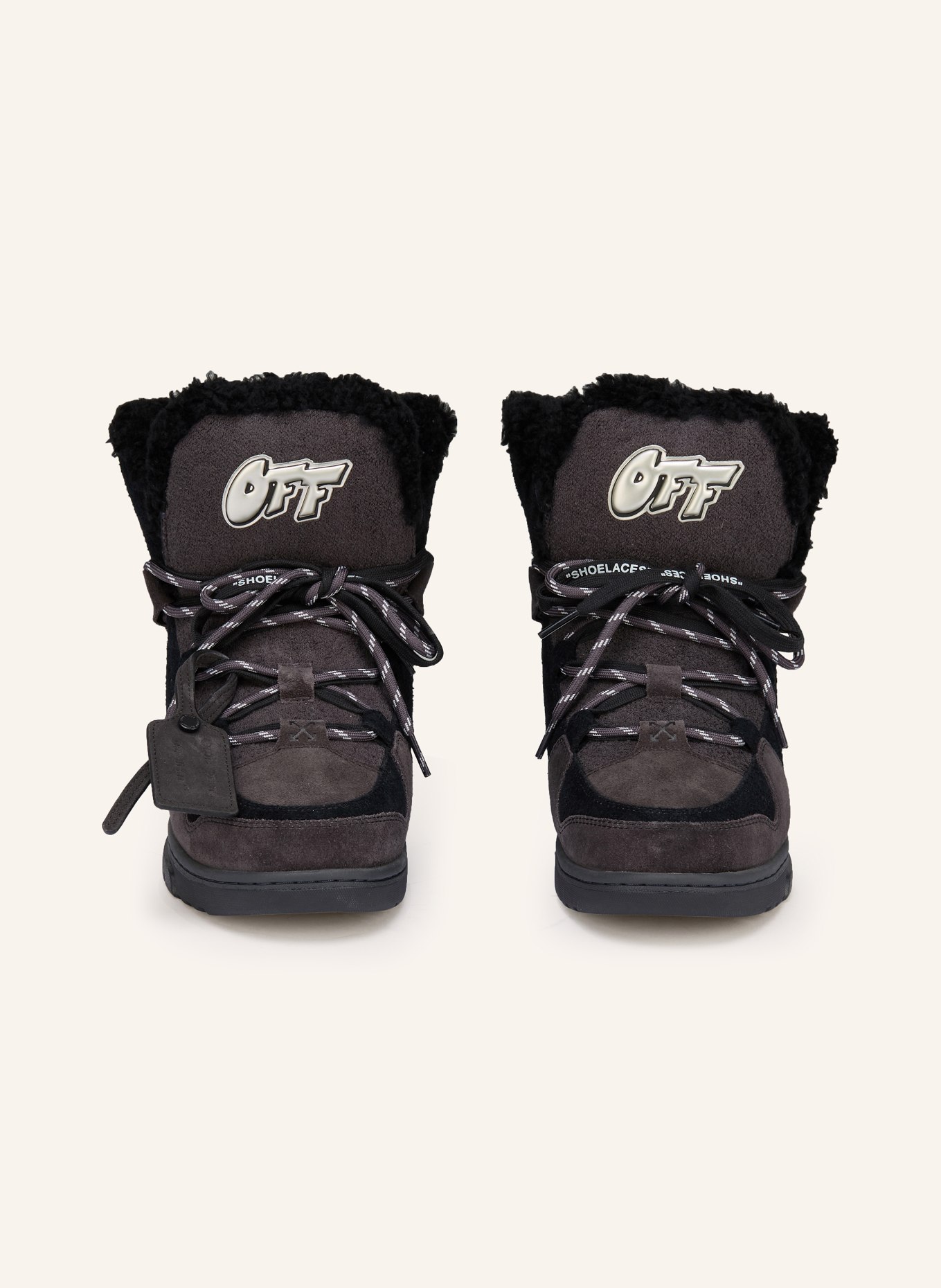 Off-White Schnürboots: SCHWARZ / DUNKELGRAU
