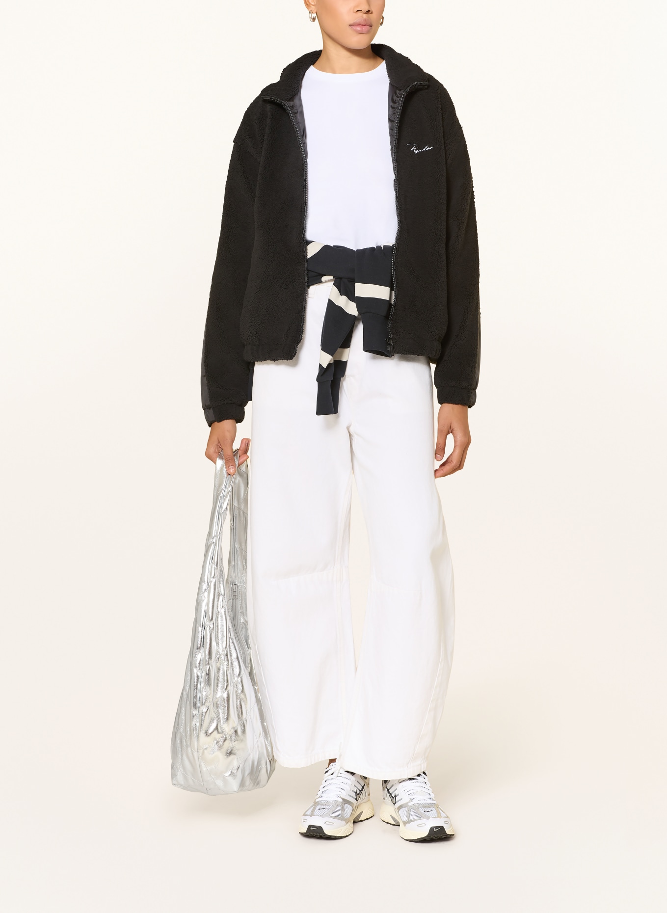 PEGADOR Teddyfell-Jacke TAMSIN: SCHWARZ