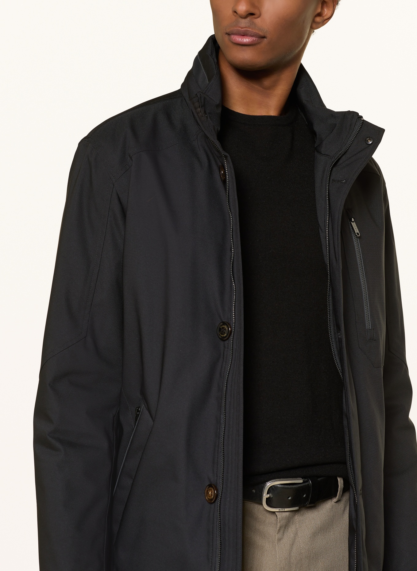 bugatti Jacke mit herausnehmbarer Blende: DUNKELBLAU