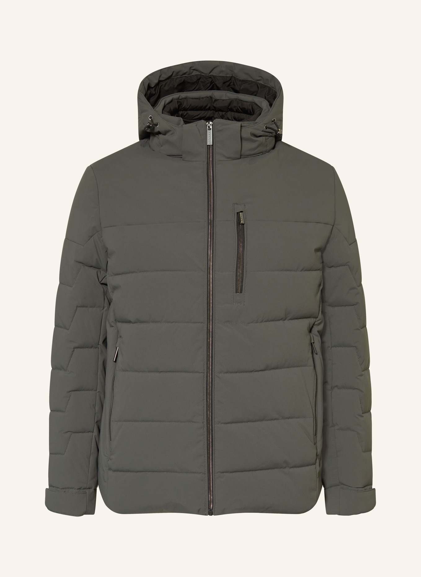 bugatti Jacke mit herausnehmbarer Blende und abnehmbarer Kapuze: GRAU