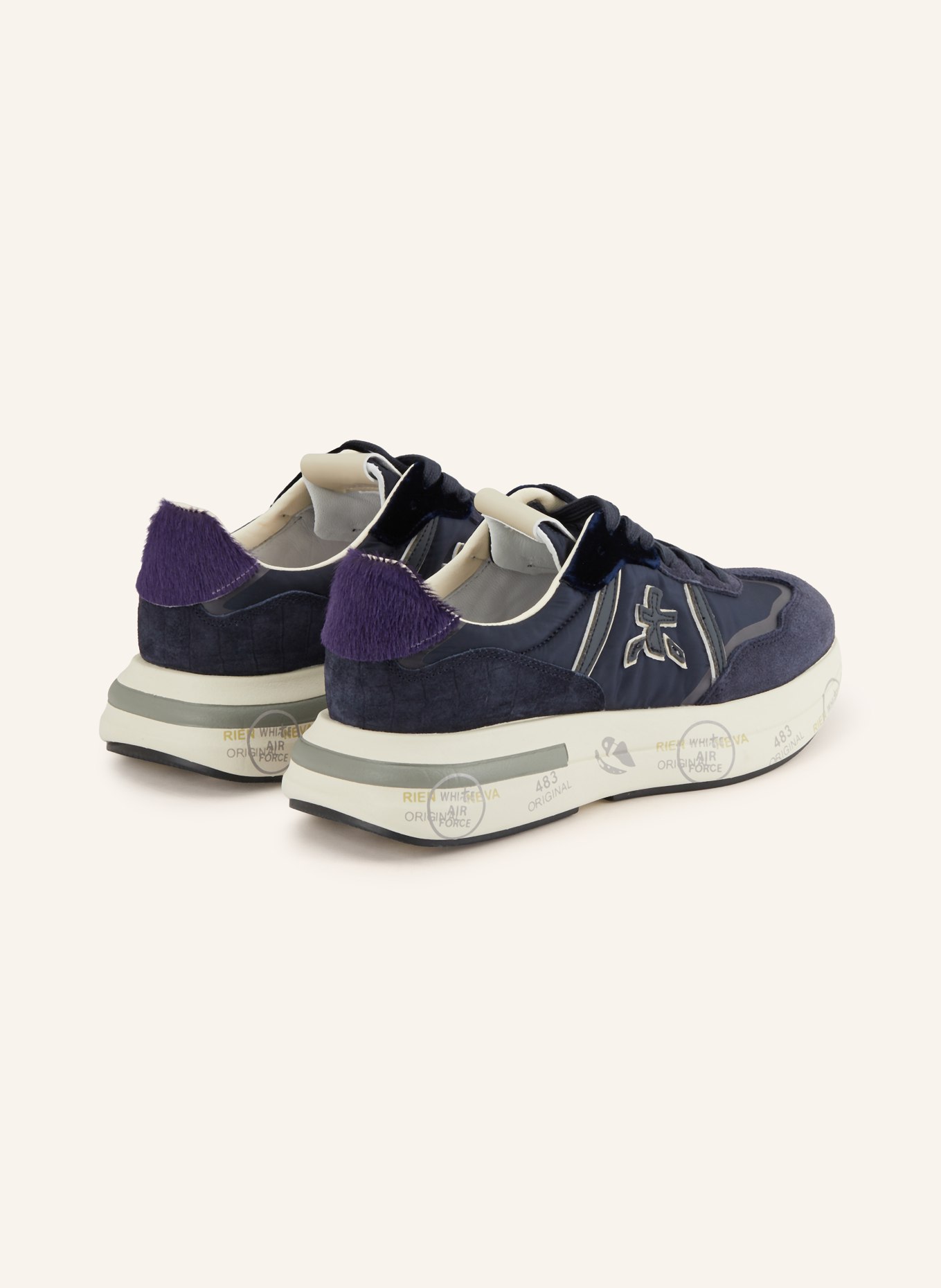 PREMIATA Sneaker CASSIE: DUNKELBLAU / CREME