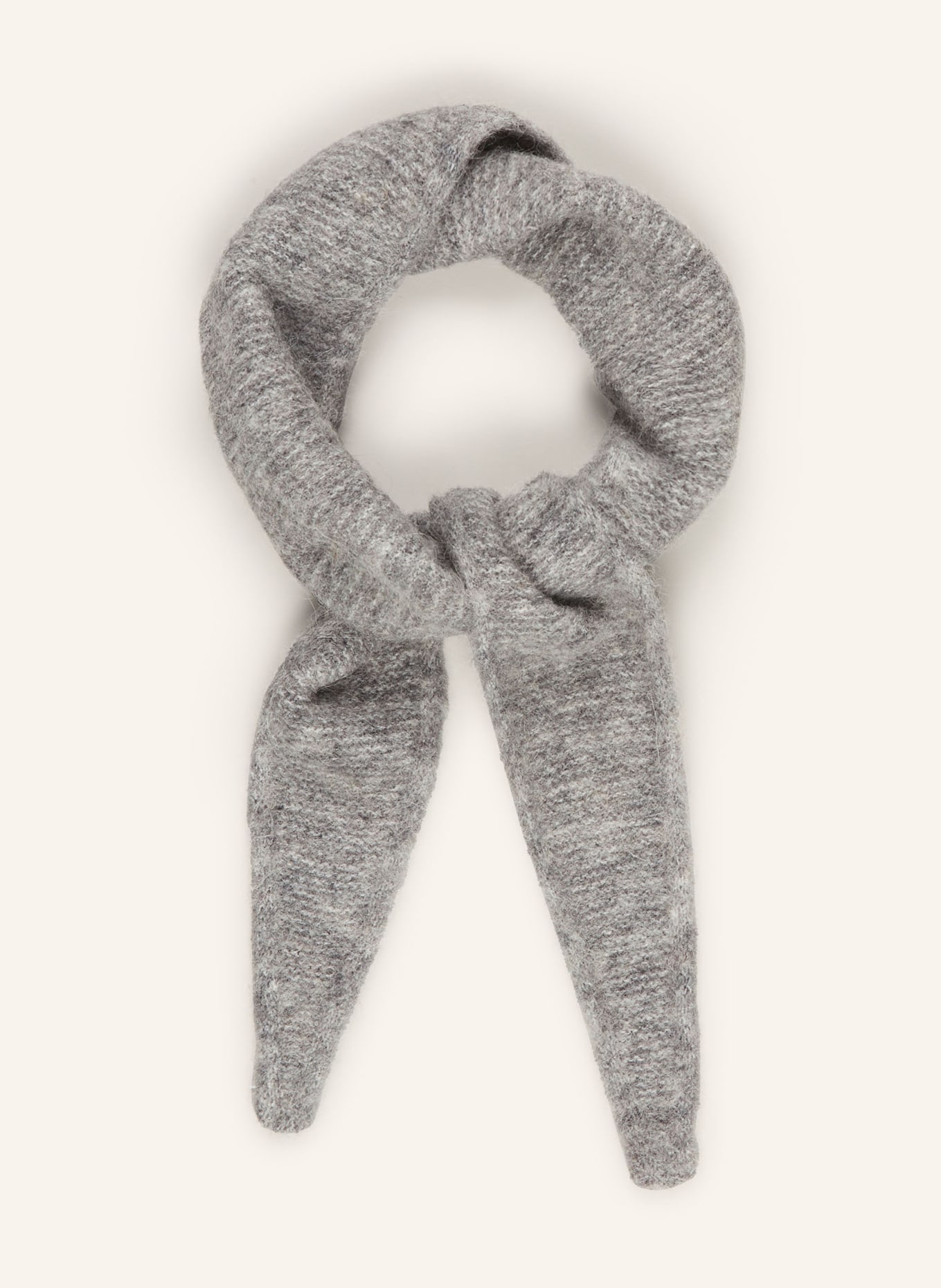 SAMSØE  SAMSØE Schal SANOR mit Alpaka: GRAU / DUNKELGRAU