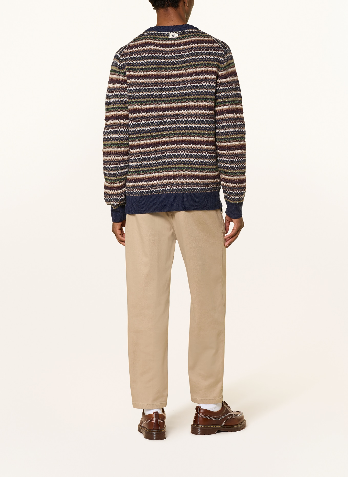 MOS MOSH Gallery Pullover MMGLAPORTE ICE: DUNKELBLAU / BEIGE / DUNKELGRÜN