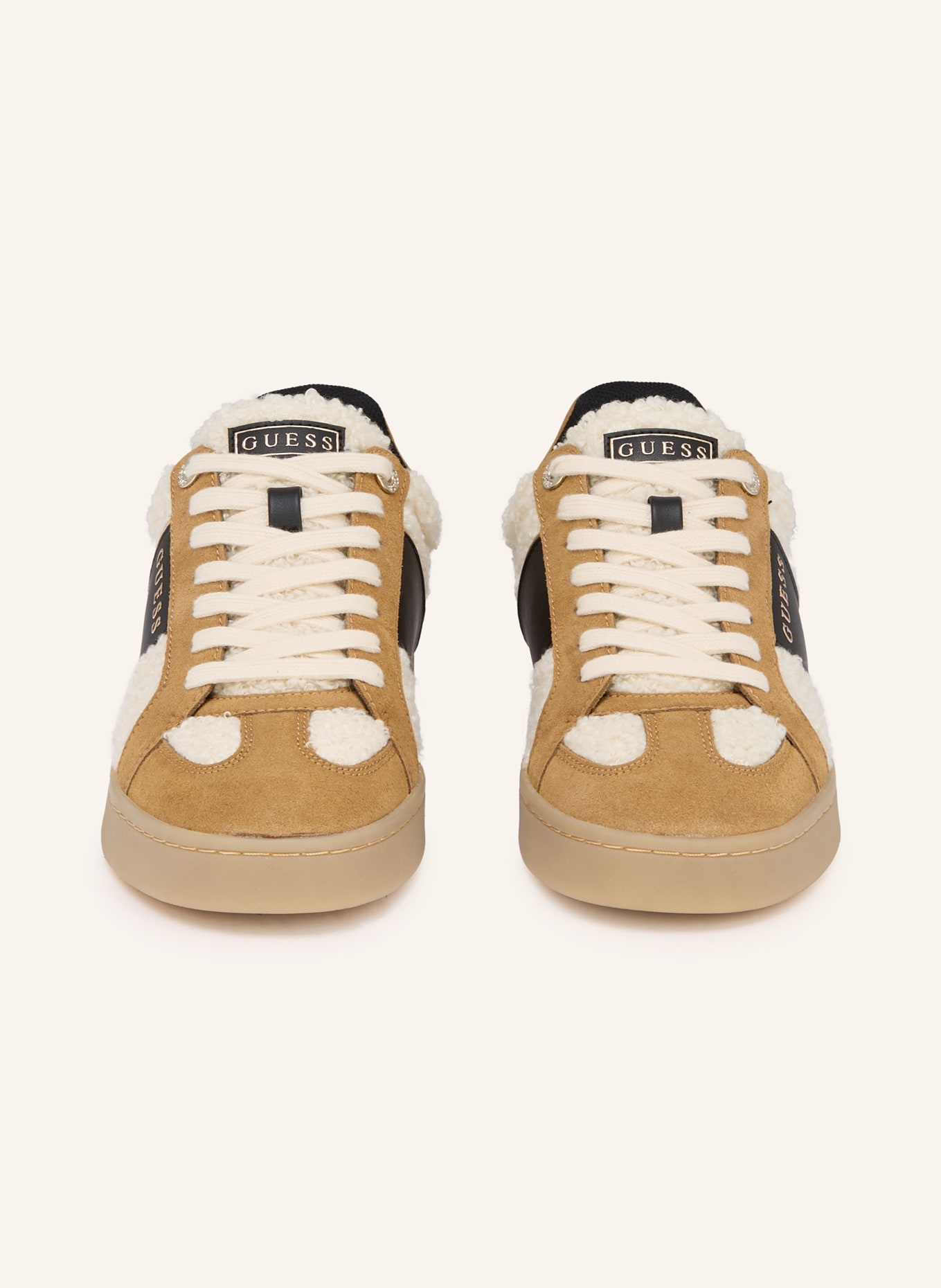 GUESS Sneaker JRONE9: ECRU / BEIGE / SCHWARZ