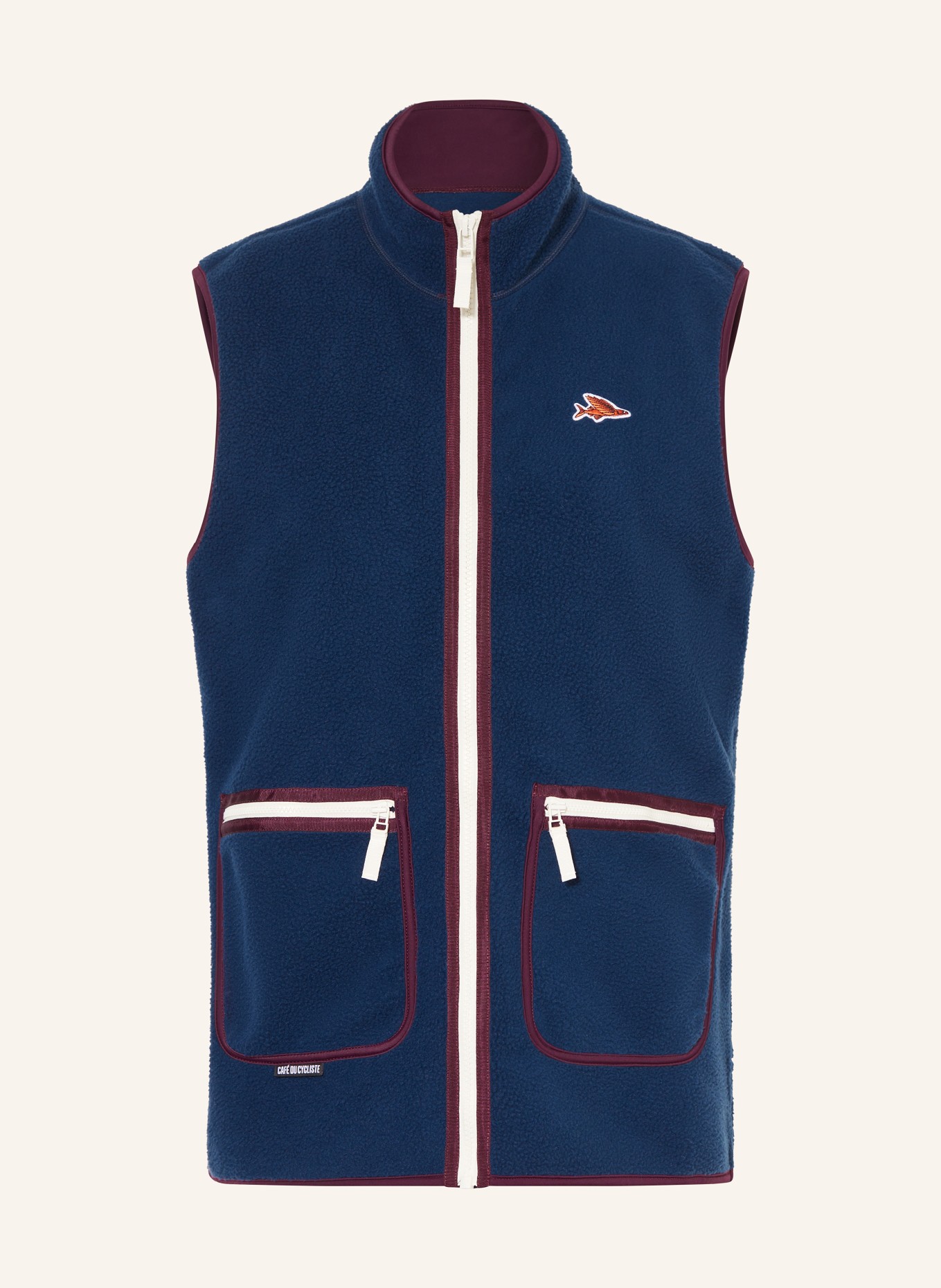 CAFÉ DU CYCLISTE Kamizelka polarowa CYRIELLE: GRANATOWY / CIEMNOCZERWONY