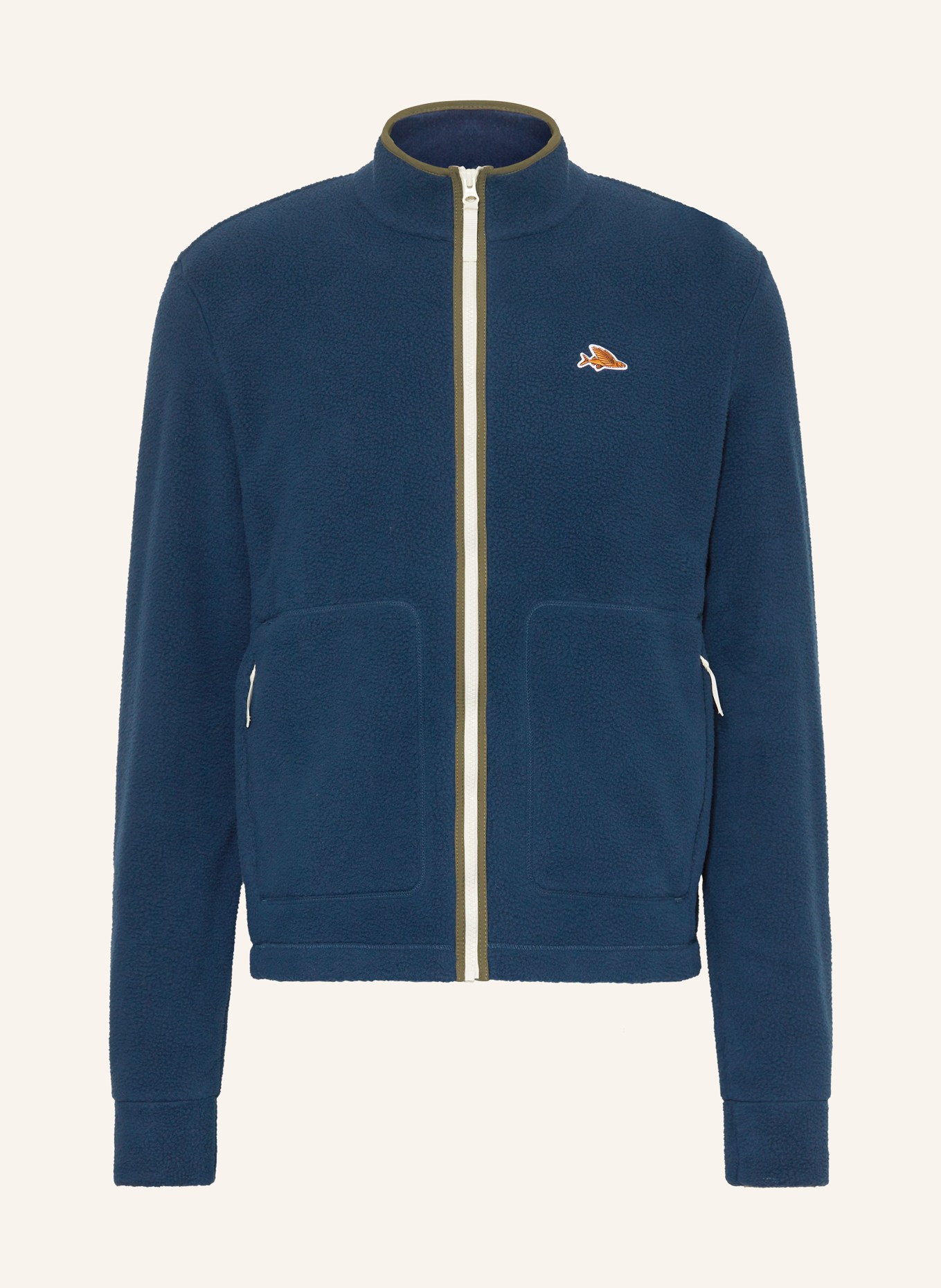 CAFÉ DU CYCLISTE Fleecejacke DOMITILLE: PETROL / OLIV