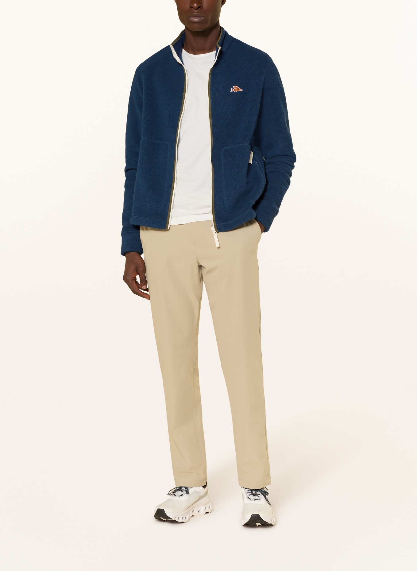 CAFÉ DU CYCLISTE Fleecejacke DOMITILLE: PETROL / OLIV