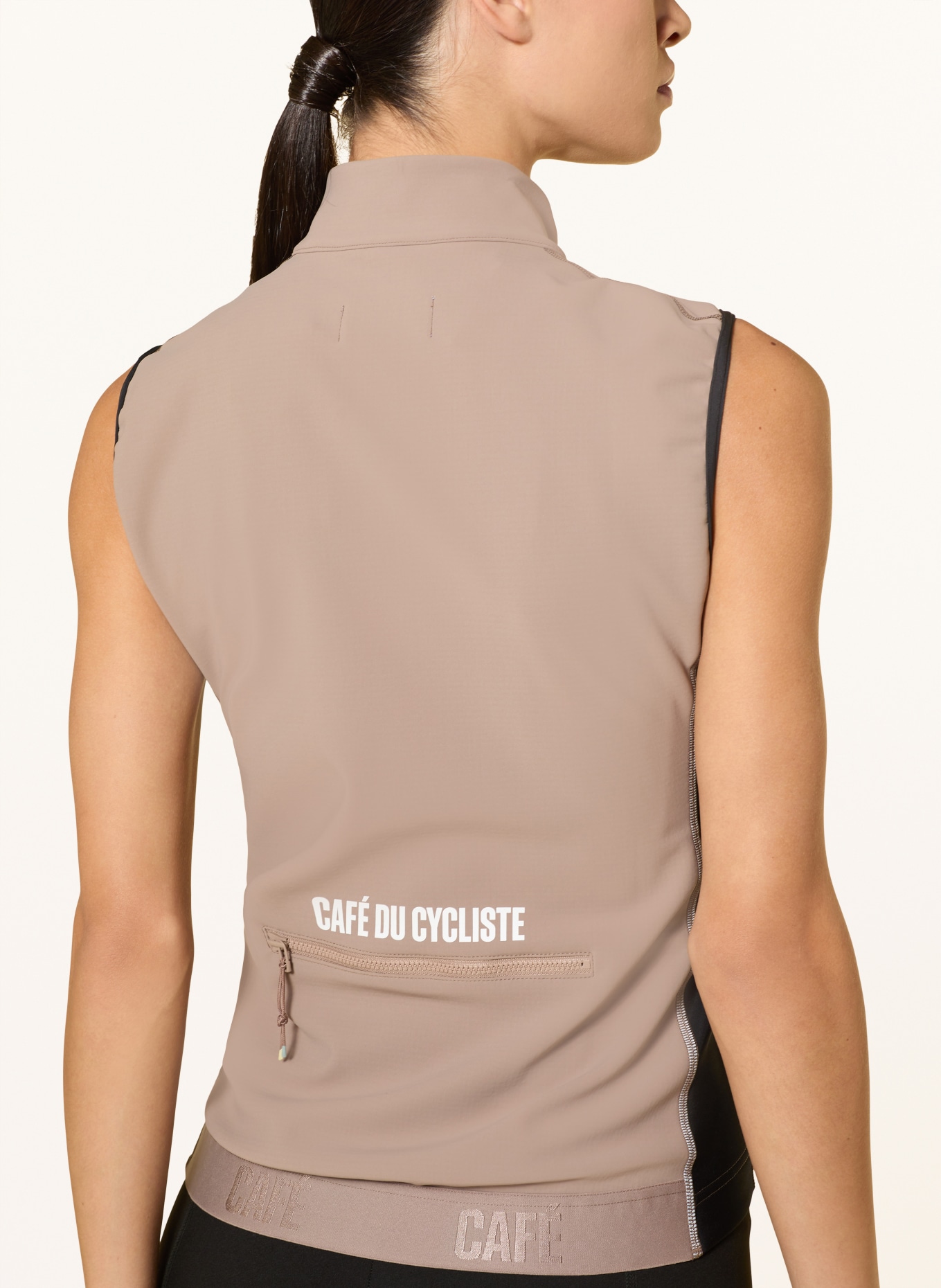 CAFÉ DU CYCLISTE Kamizelka rowerowa Softshell SIBILLE: CAMELOWY