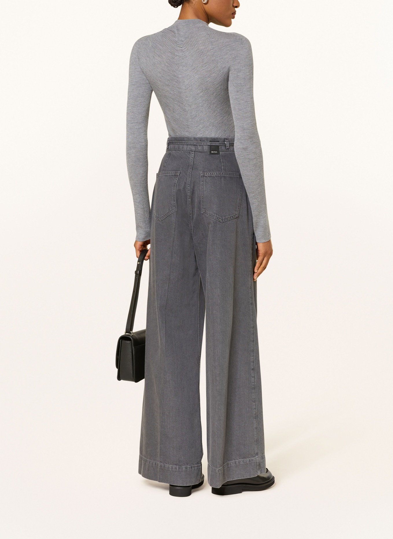 BOSS Pullover FOLIORA: GRAU