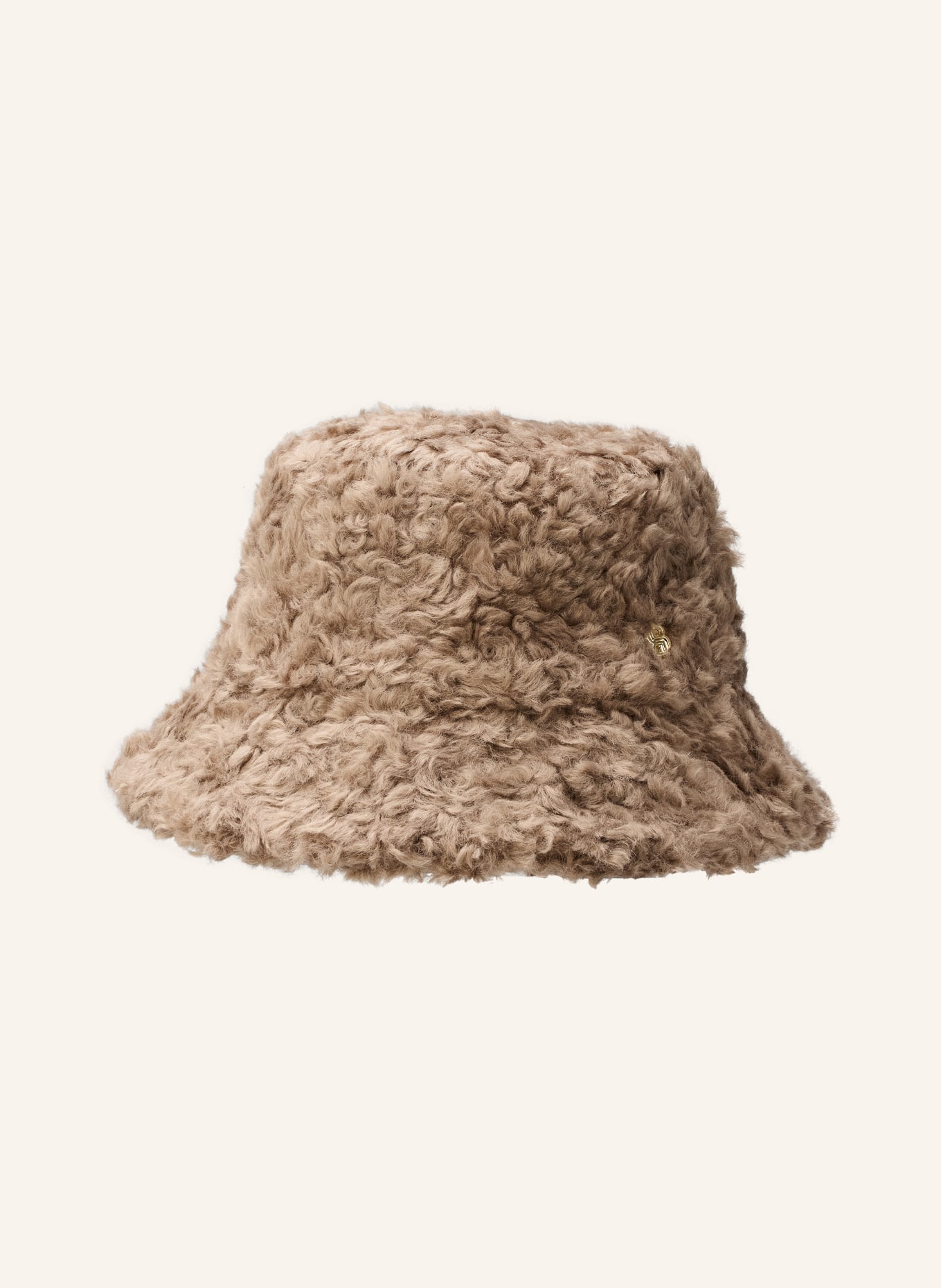 BOSS VALENTYNE bucket hat made of teddy fur: BROWN