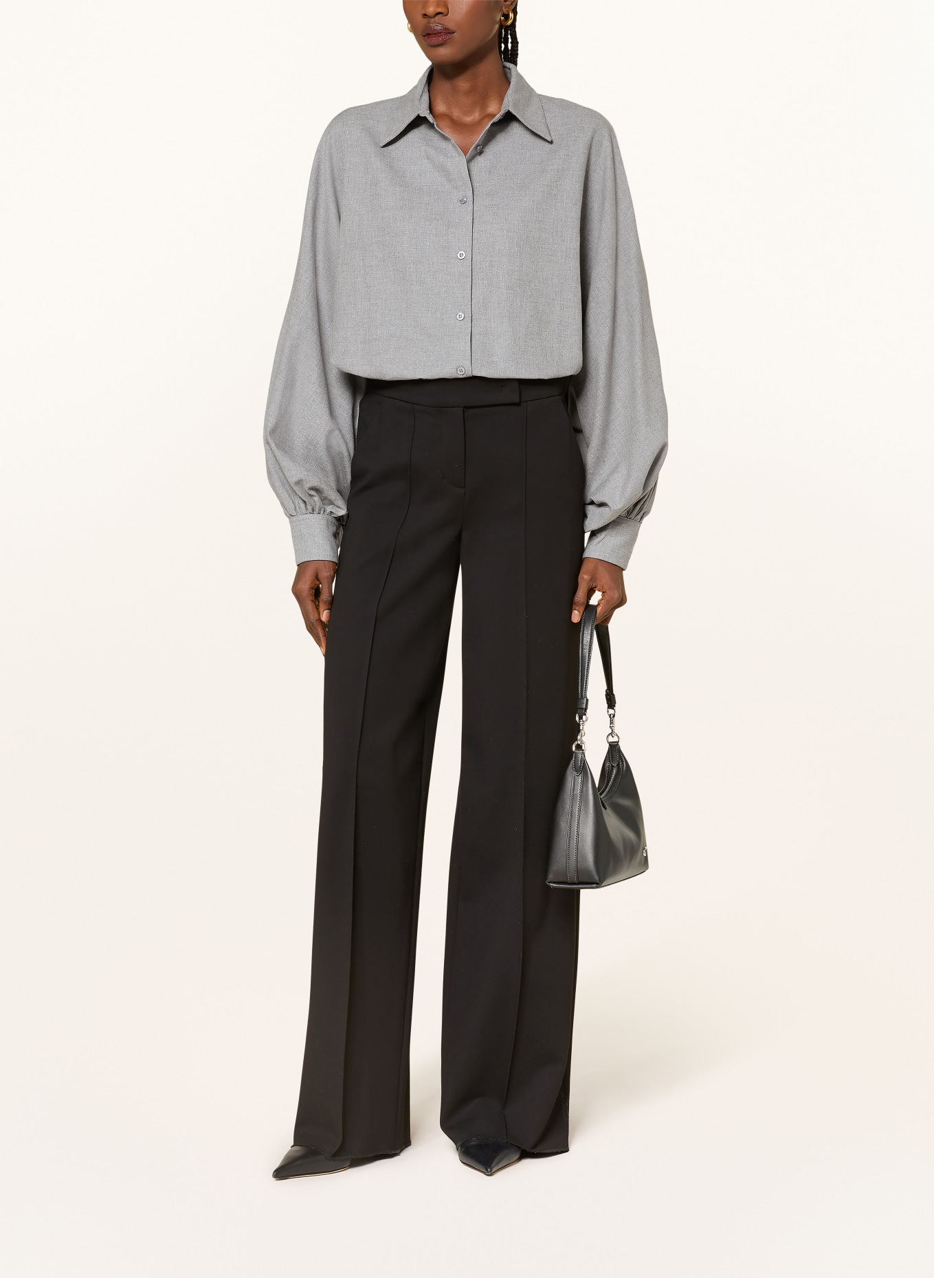 SoSUE Hemdbluse ANTONIA aus Flanell: GRAU