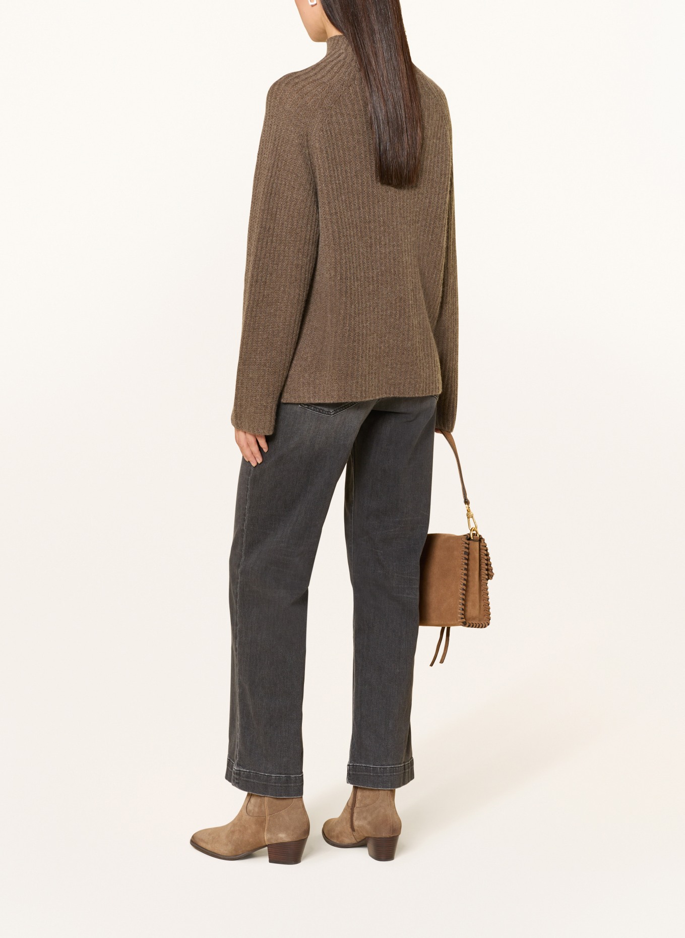 REPEAT Pullover mit Cashmere: TAUPE