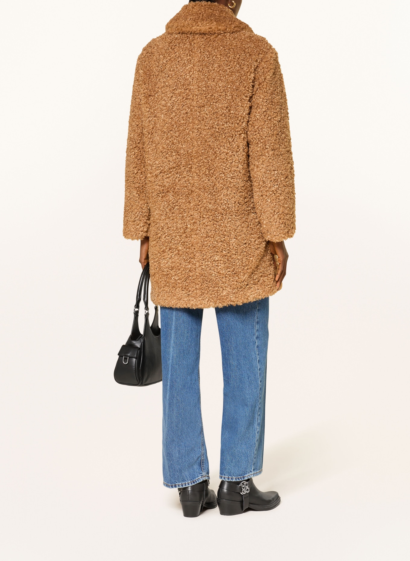 HUGO Teddyfell-Mantel MIMINA-1: COGNAC