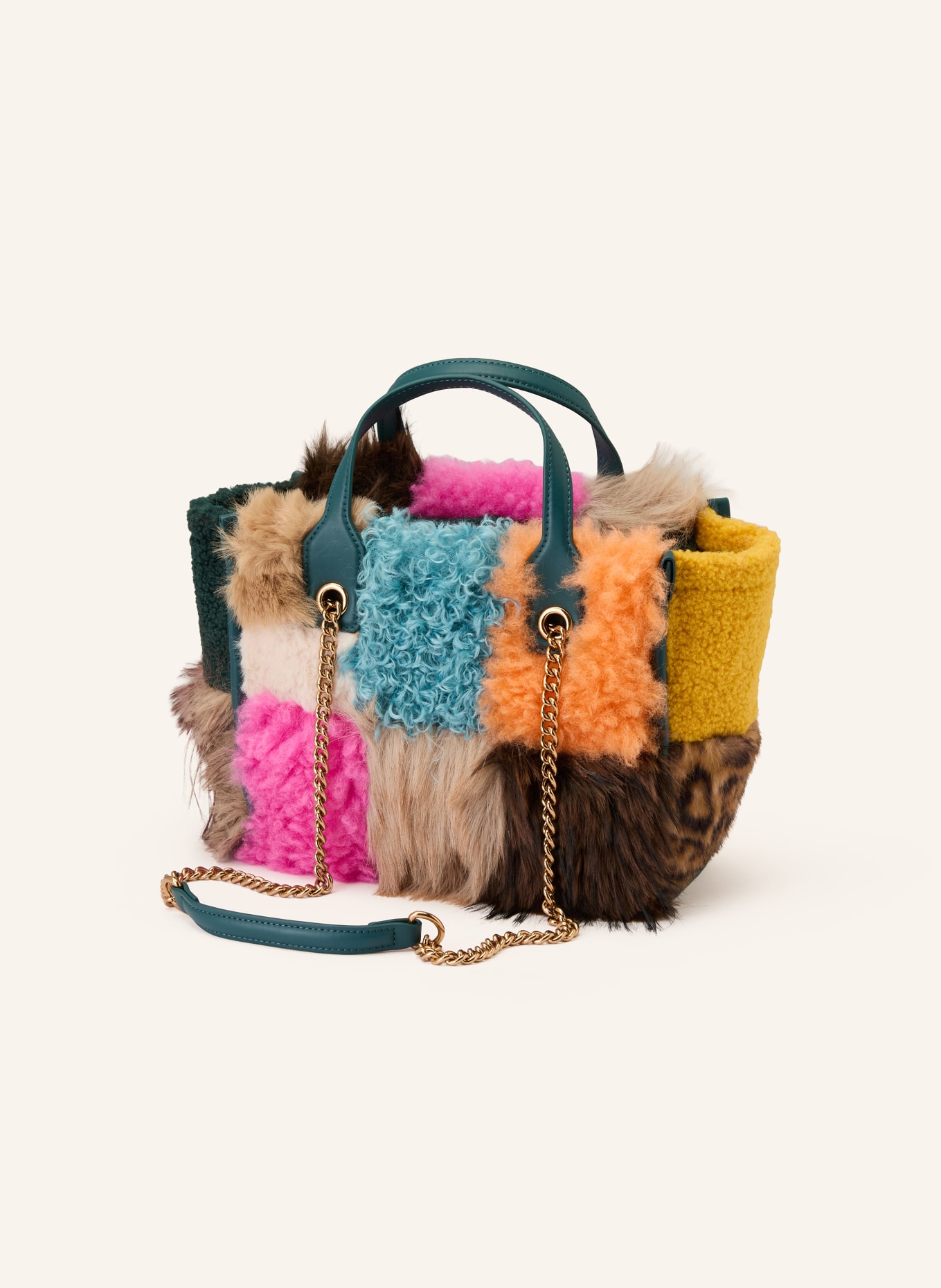 KURT GEIGER Torebka HOXTON: PETROL / MOCNORÓŻOWY / POMARAŃCZOWY