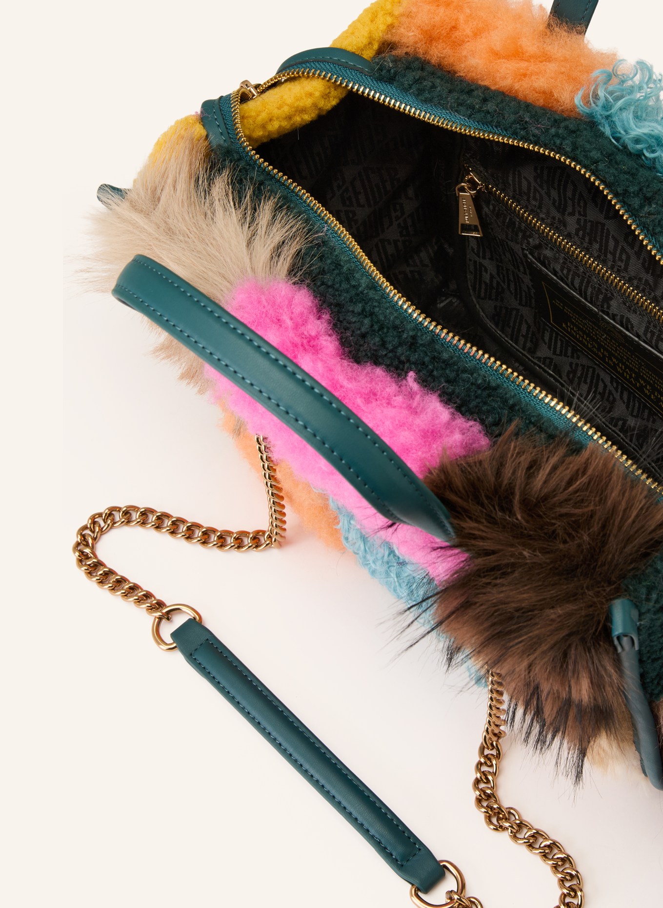 KURT GEIGER Torebka HOXTON: PETROL / MOCNORÓŻOWY / POMARAŃCZOWY