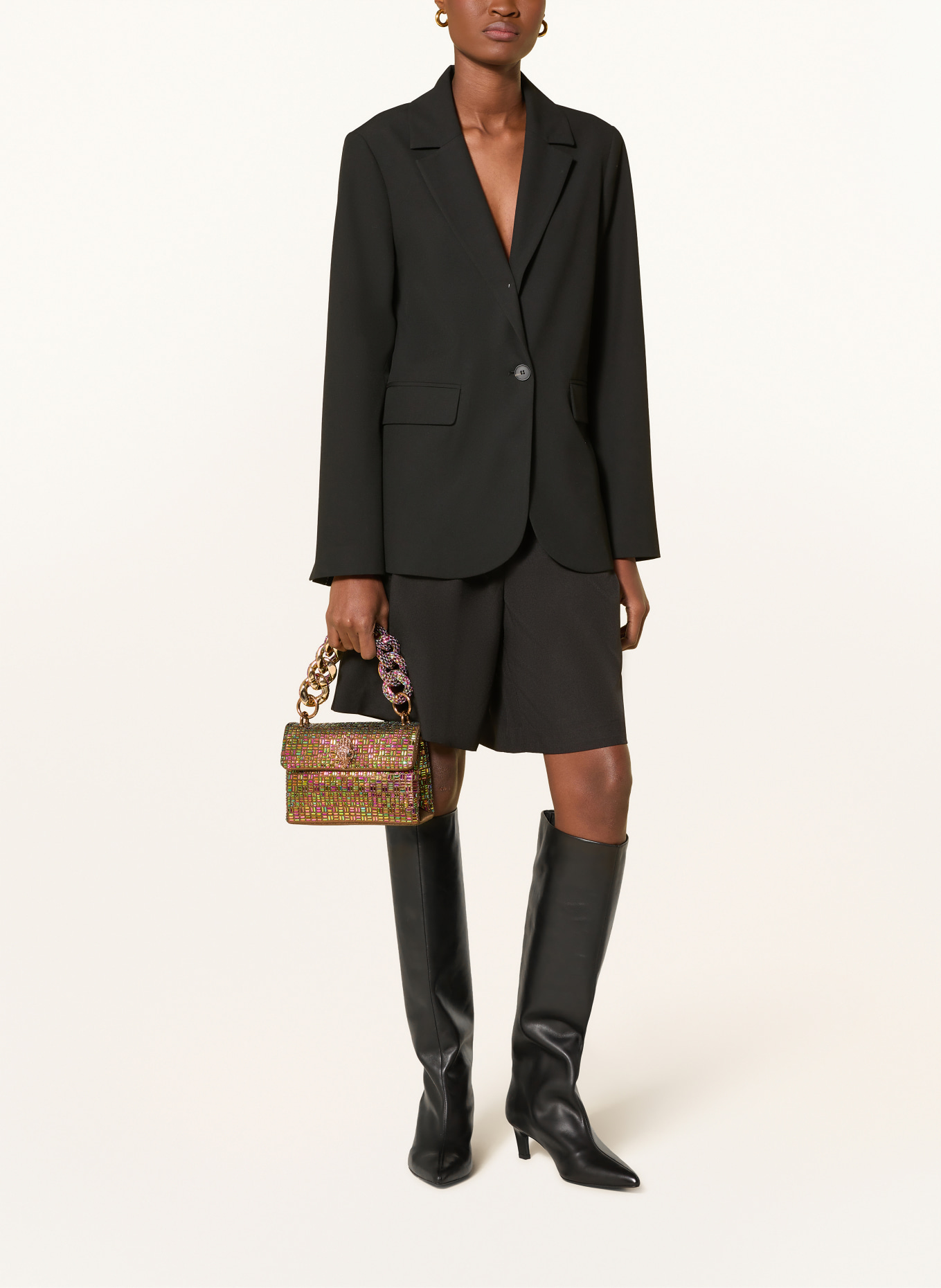 KURT GEIGER Taška přes rameno KENSINGTON MINI s ozdobnými kameny: ZLATÁ