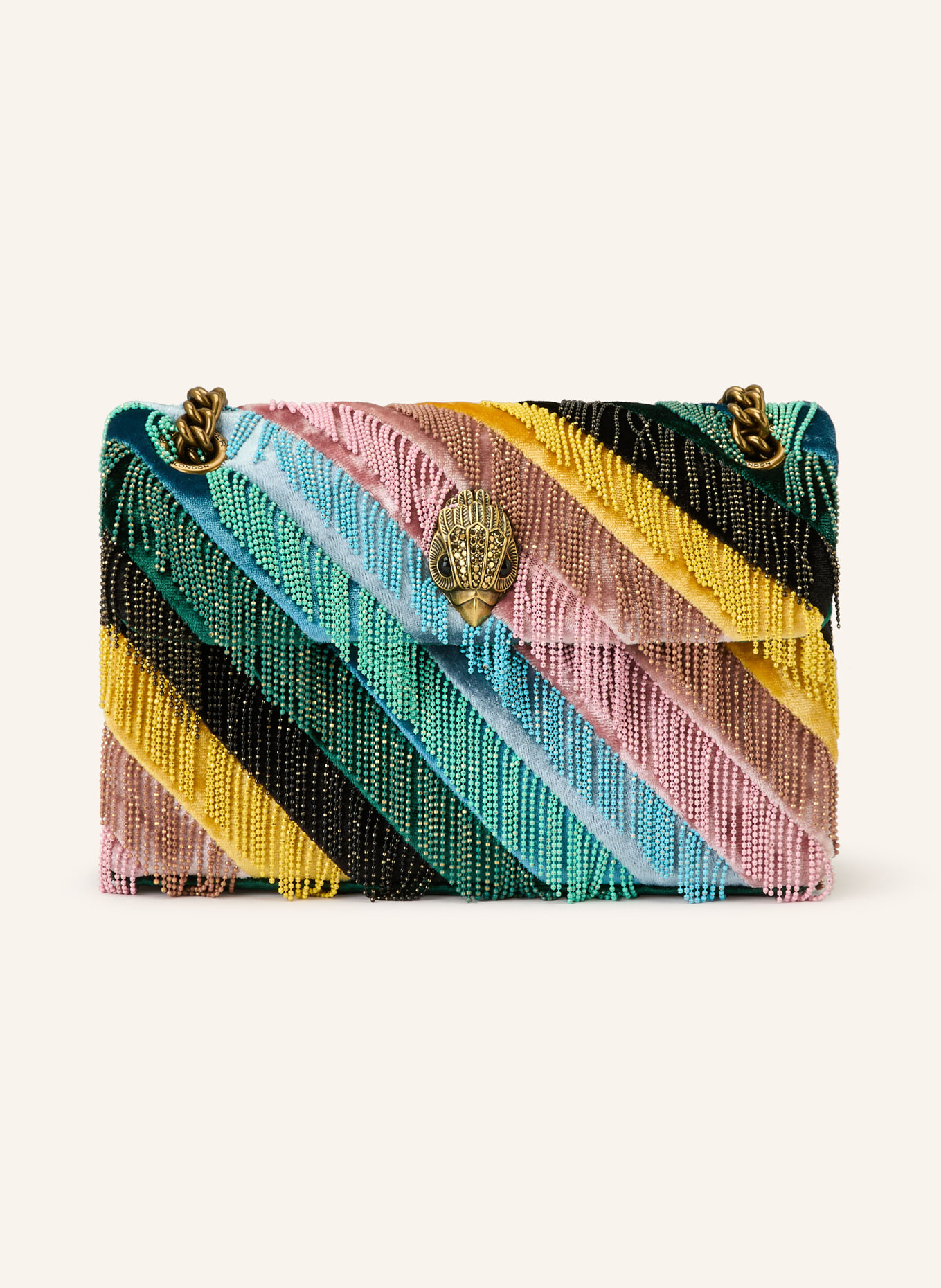 KURT GEIGER Umhängetasche KENSINGTON MINI: GRÜN / ROSÉ / TÜRKIS