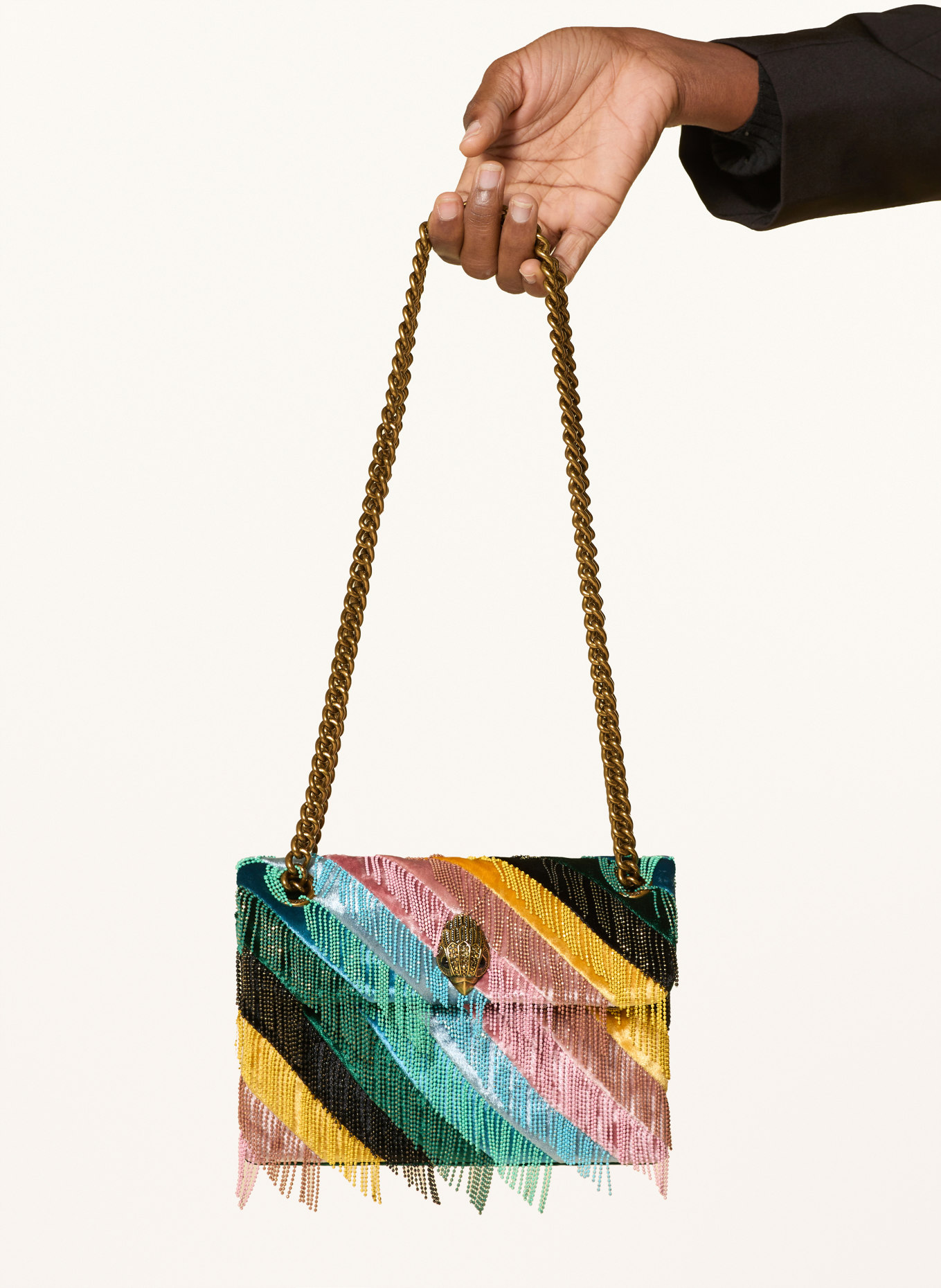 KURT GEIGER Umhängetasche KENSINGTON MINI: GRÜN / ROSÉ / TÜRKIS