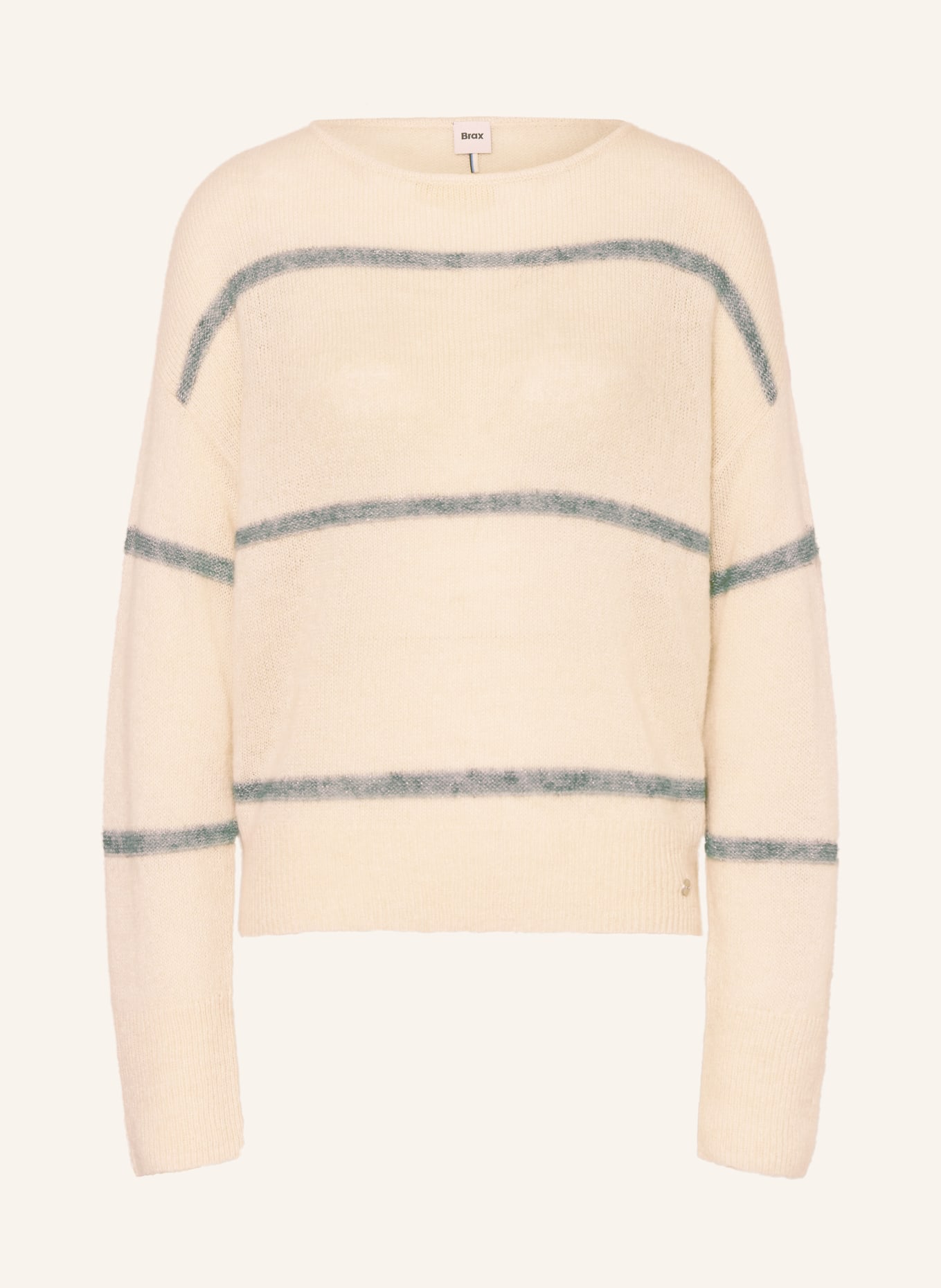 BRAX Pullover LISA mit Glitzergarn: CREME / GRAU