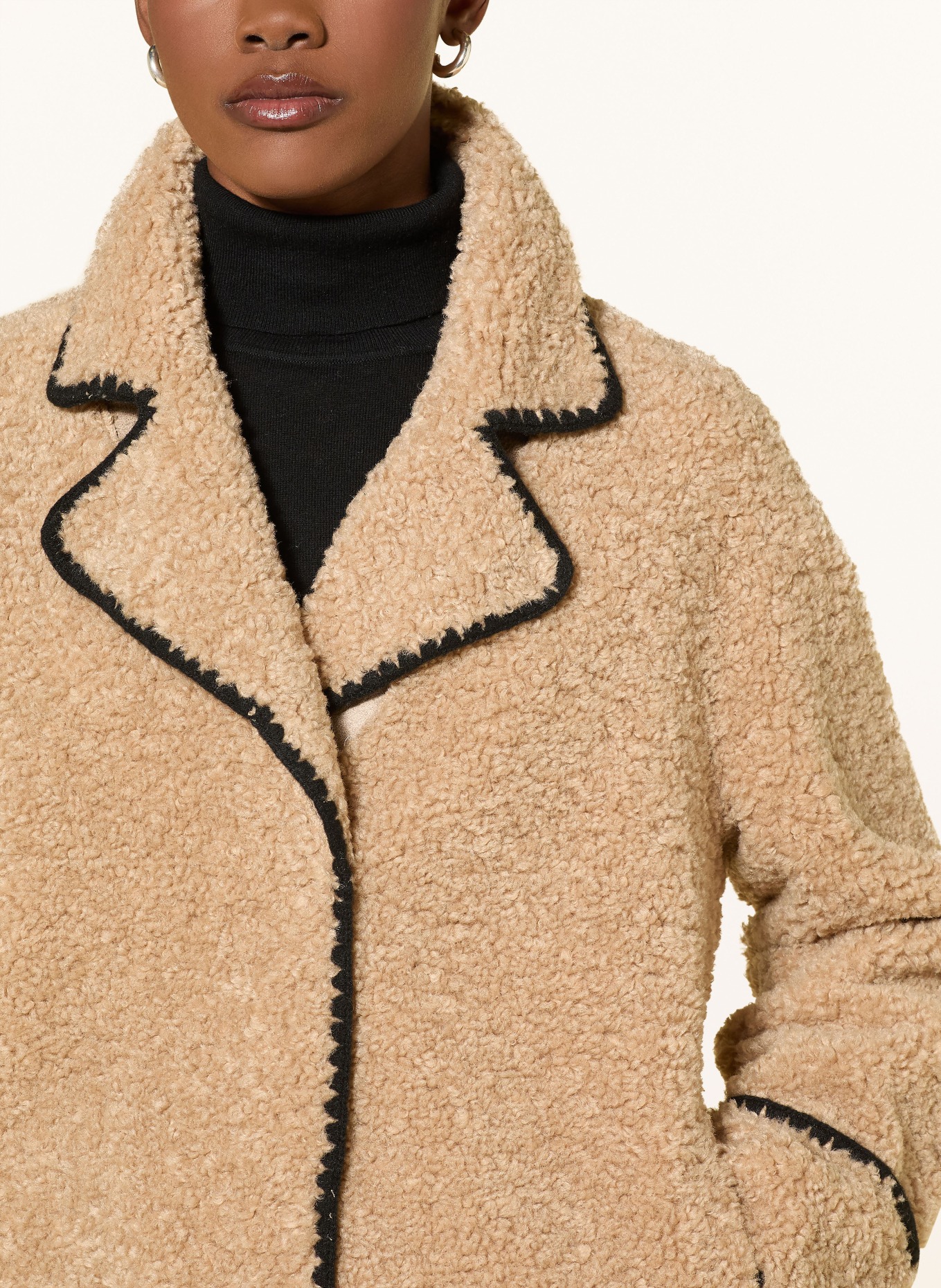 MRS & HUGS Teddyfell-Jacke: BEIGE