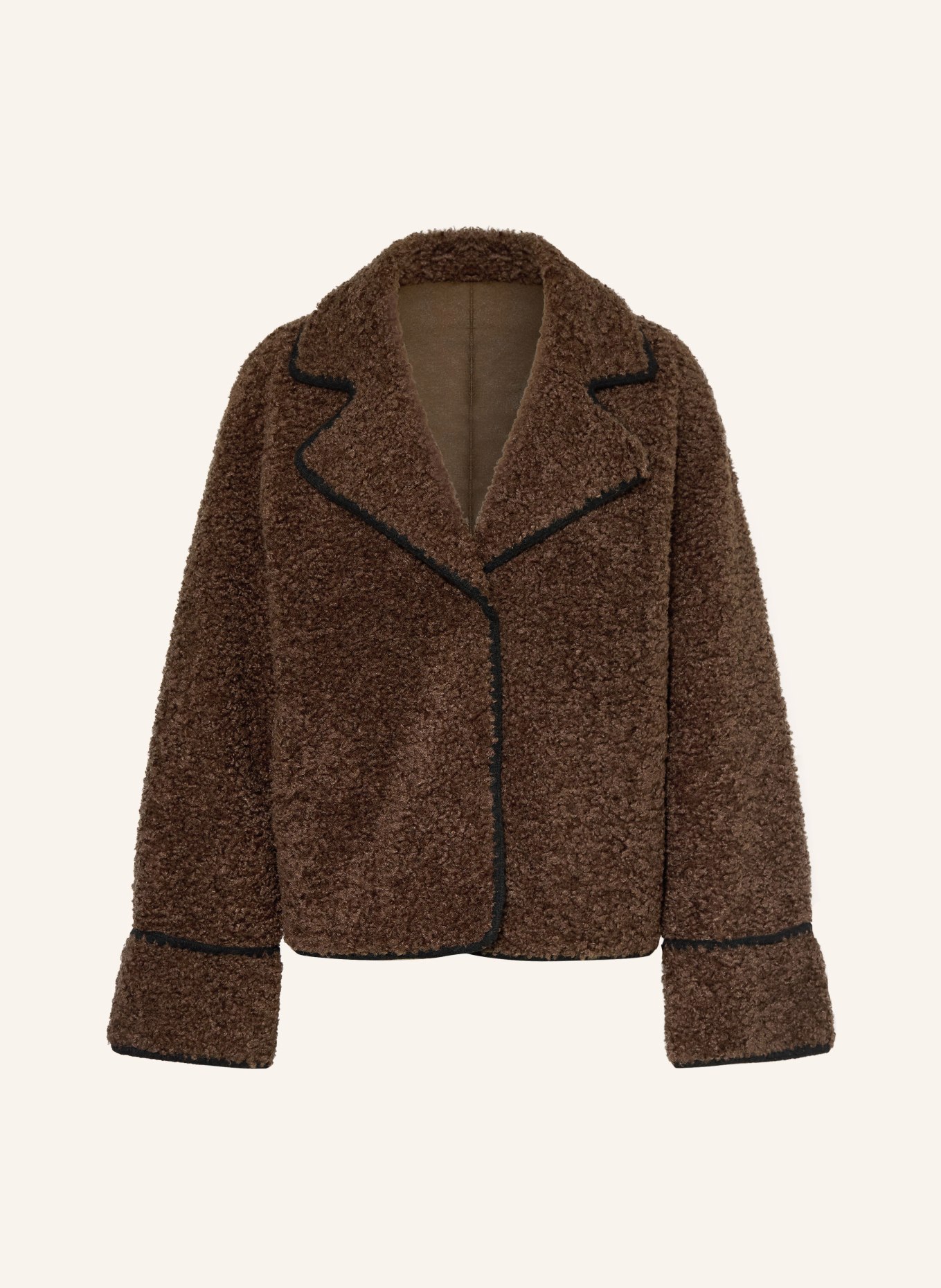 MRS & HUGS Teddyfell-Jacke: HELLBRAUN