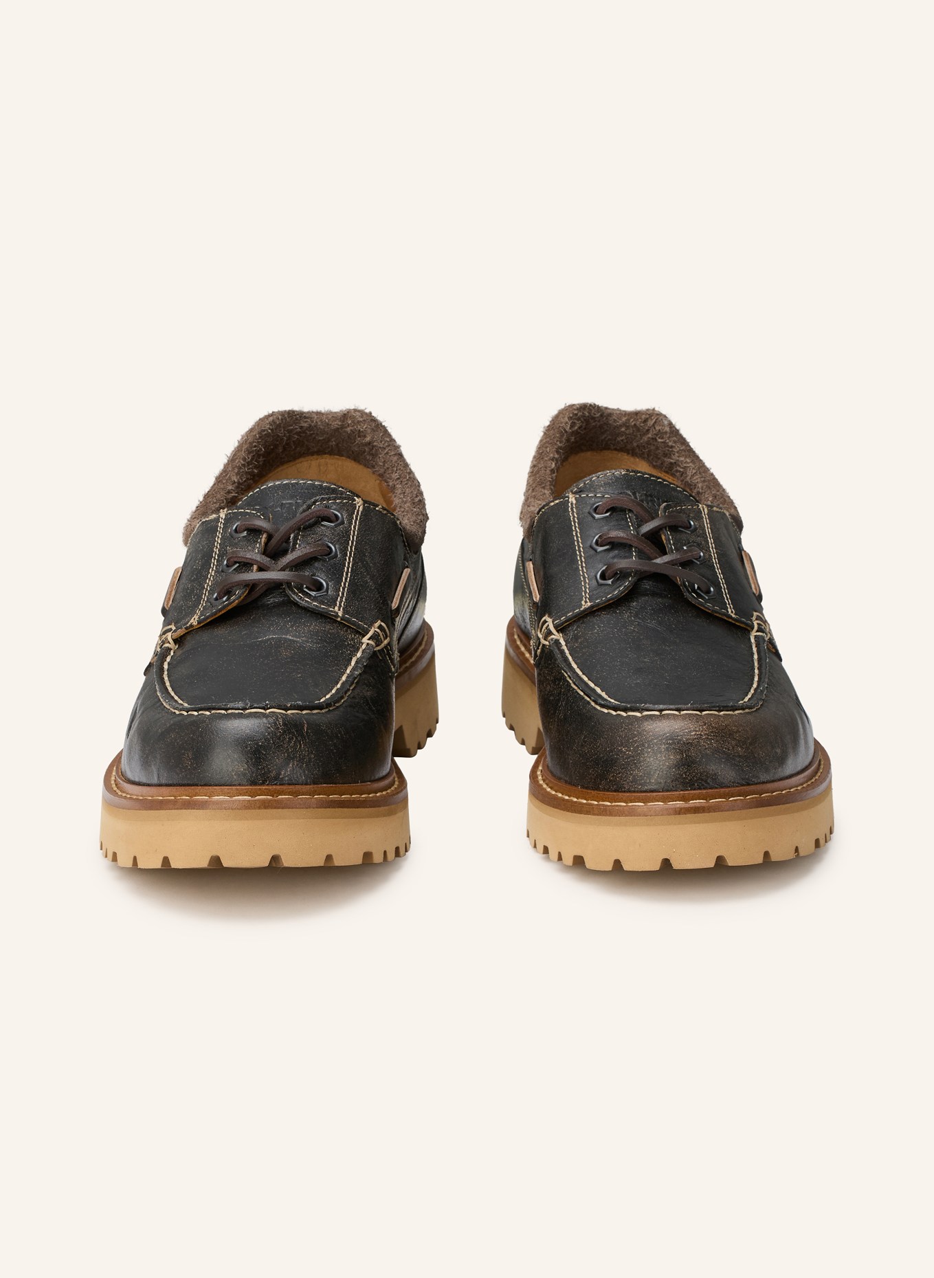 WOOLRICH Bootsschuhe ROCK: SCHWARZ / BRAUN