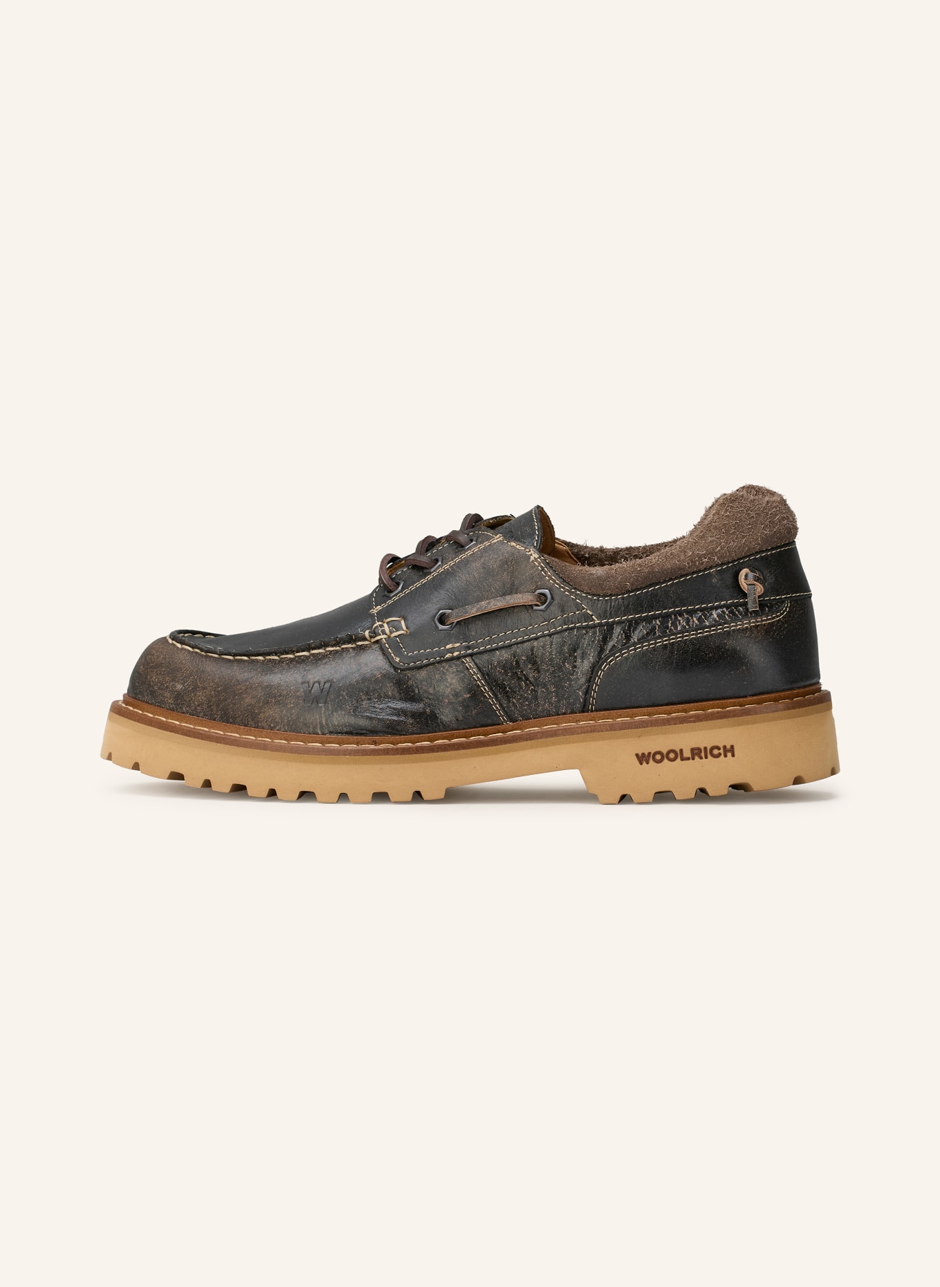 WOOLRICH Bootsschuhe ROCK: SCHWARZ / BRAUN