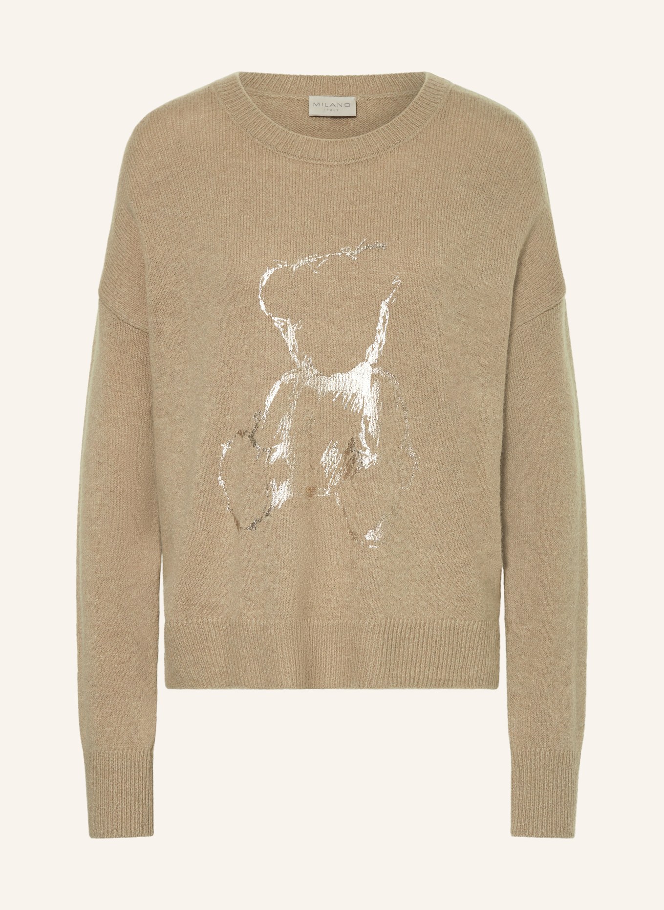 MILANO ITALY Pullover: BEIGE / WEISSGOLD