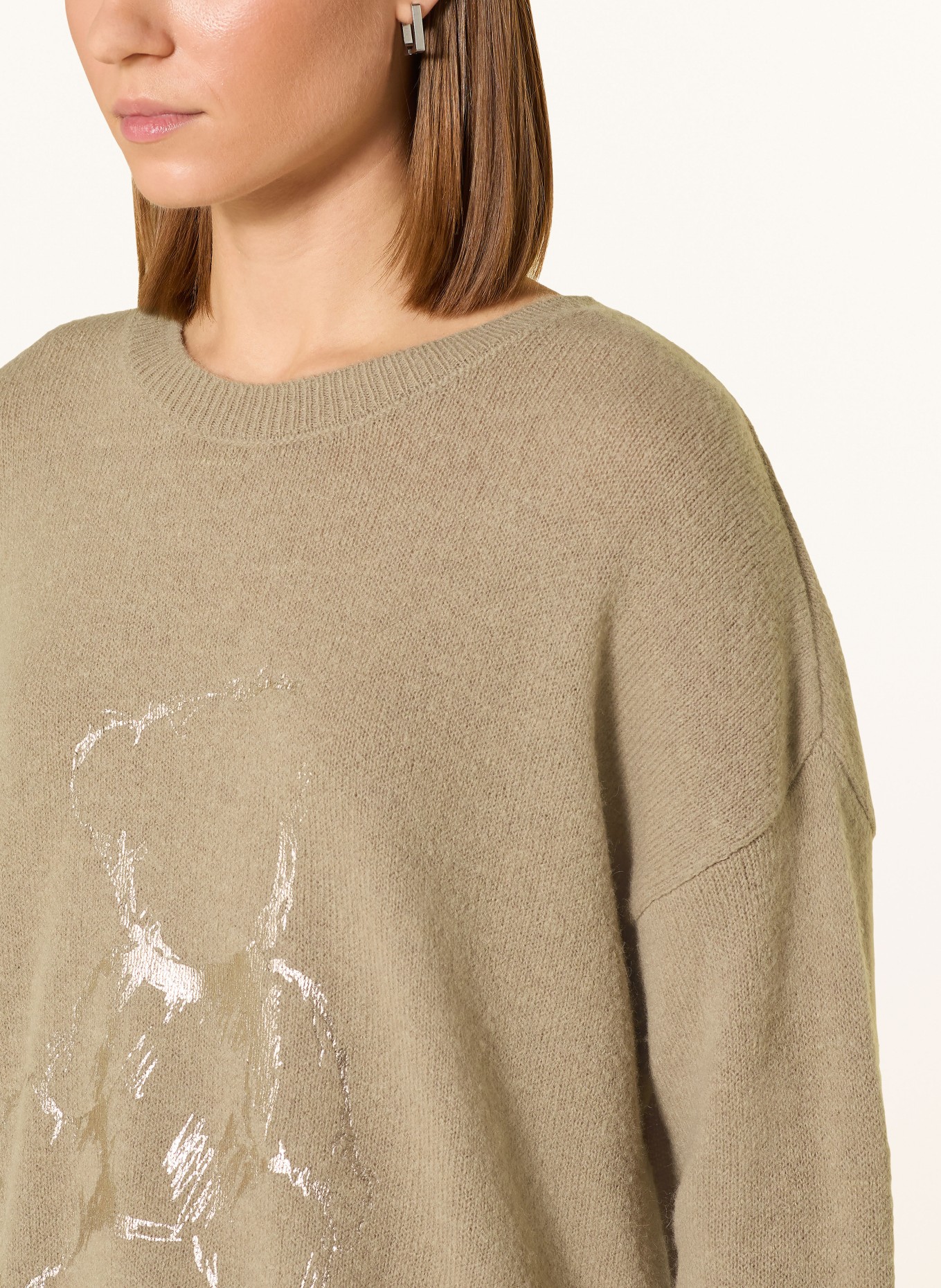 MILANO ITALY Pullover: BEIGE / WEISSGOLD