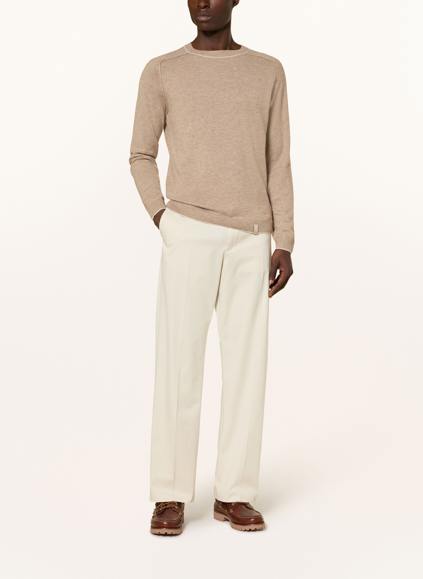 COLOURS & SONS Pullover mit Merinowolle: HELLBRAUN