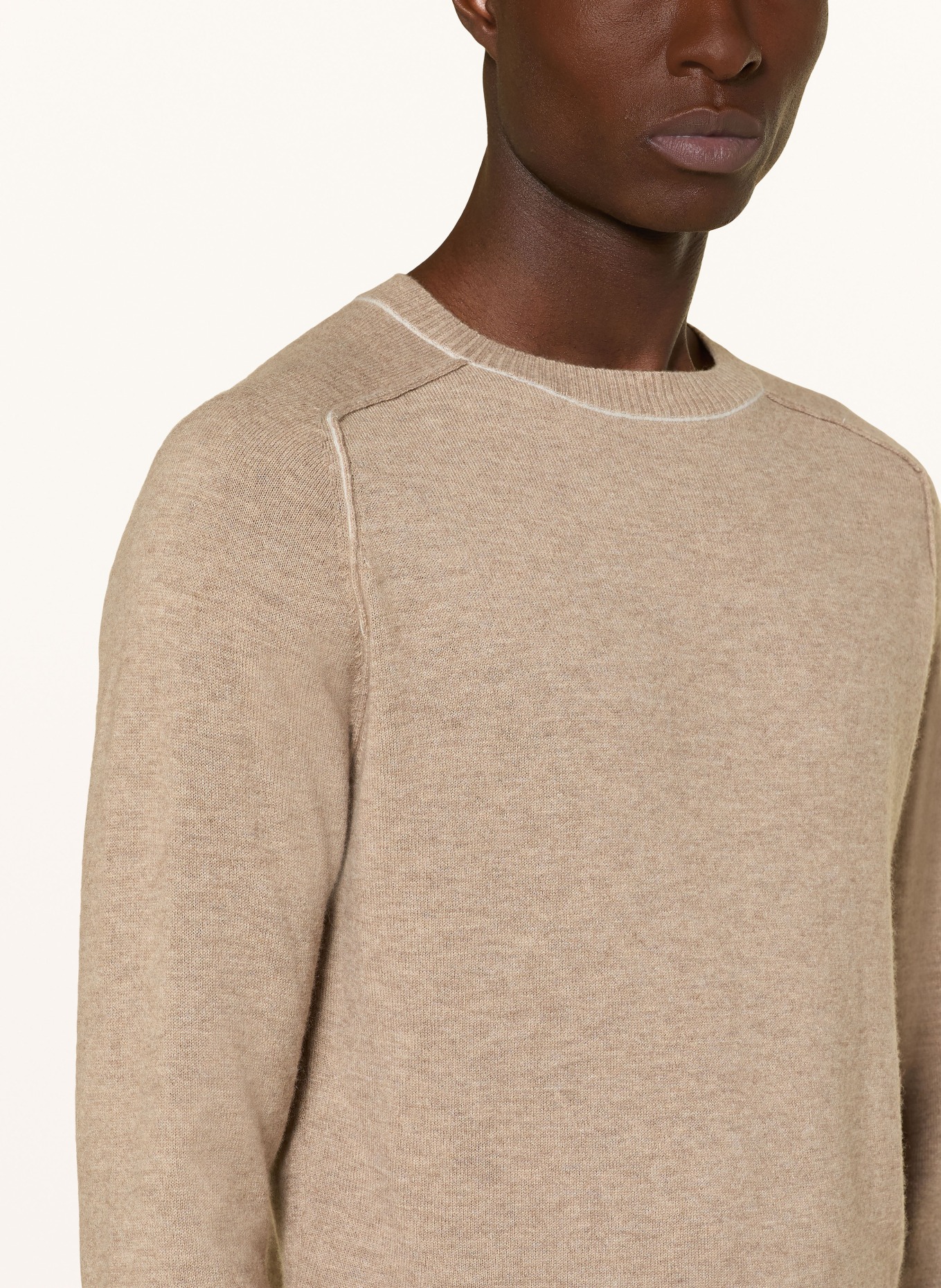 COLOURS & SONS Pullover mit Merinowolle: HELLBRAUN