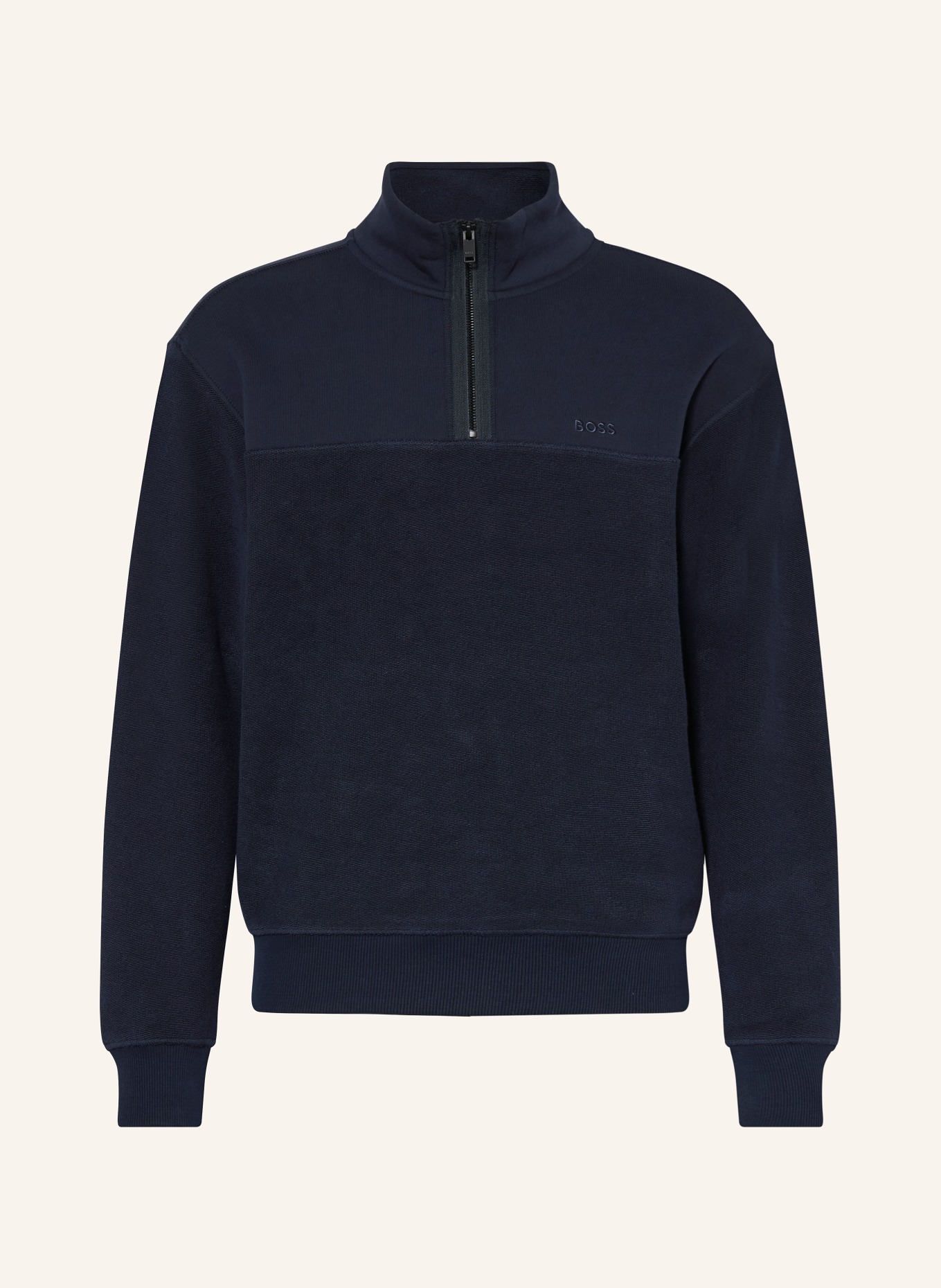 BOSS Sweat-Troyer WINTERBRUSH: DUNKELBLAU