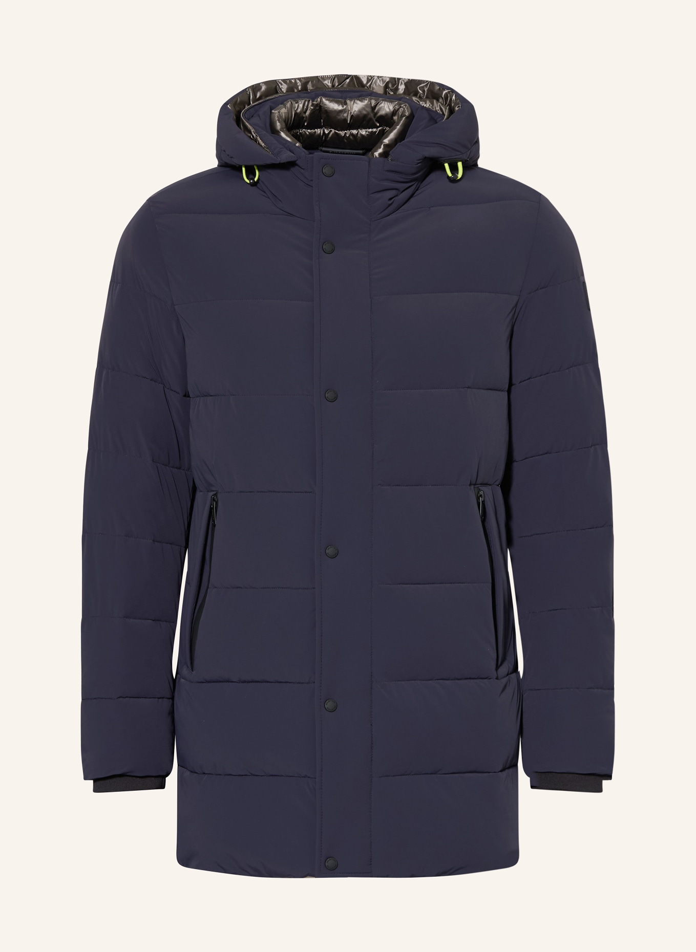 MILESTONE Steppmantel MSTEDROS mit abnehmbarer Kapuze: DUNKELBLAU