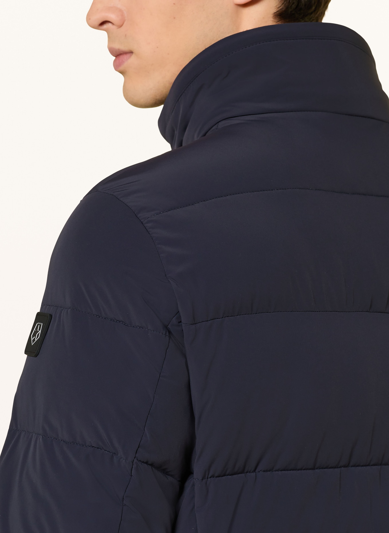 MILESTONE Steppmantel MSTEDROS mit abnehmbarer Kapuze: DUNKELBLAU