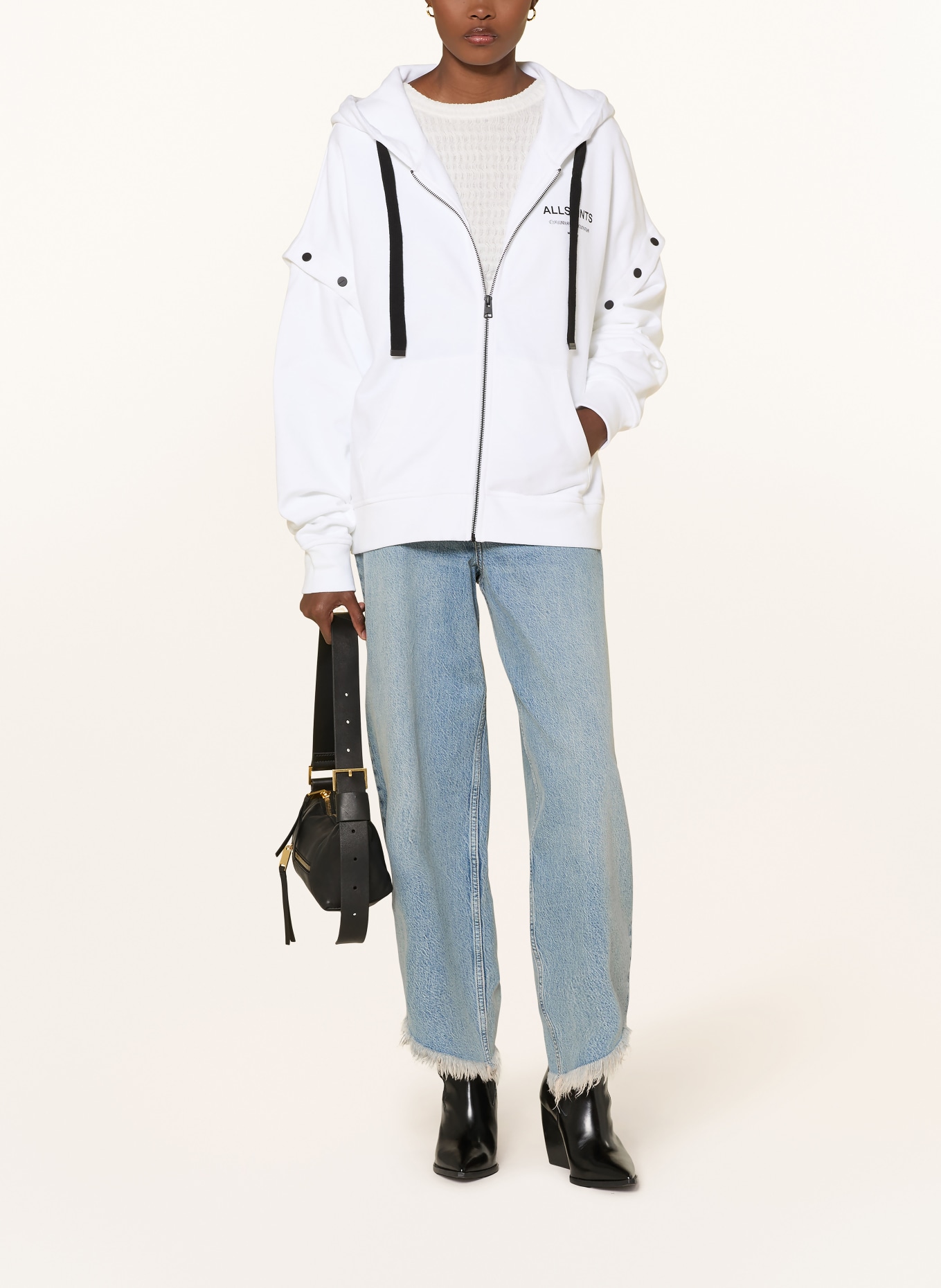 ALLSAINTS bluza rozpinana OMNIUM AMPHIA: BIAŁY