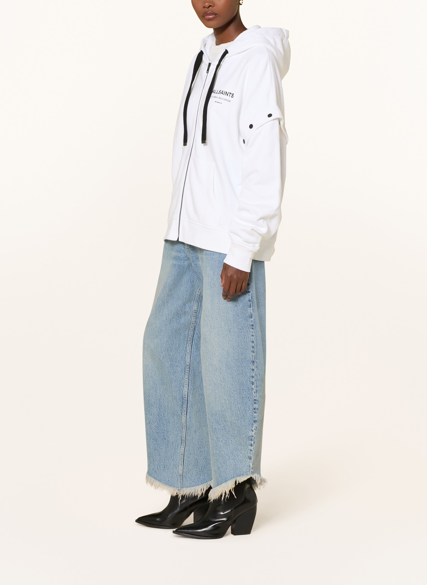 ALLSAINTS bluza rozpinana OMNIUM AMPHIA: BIAŁY