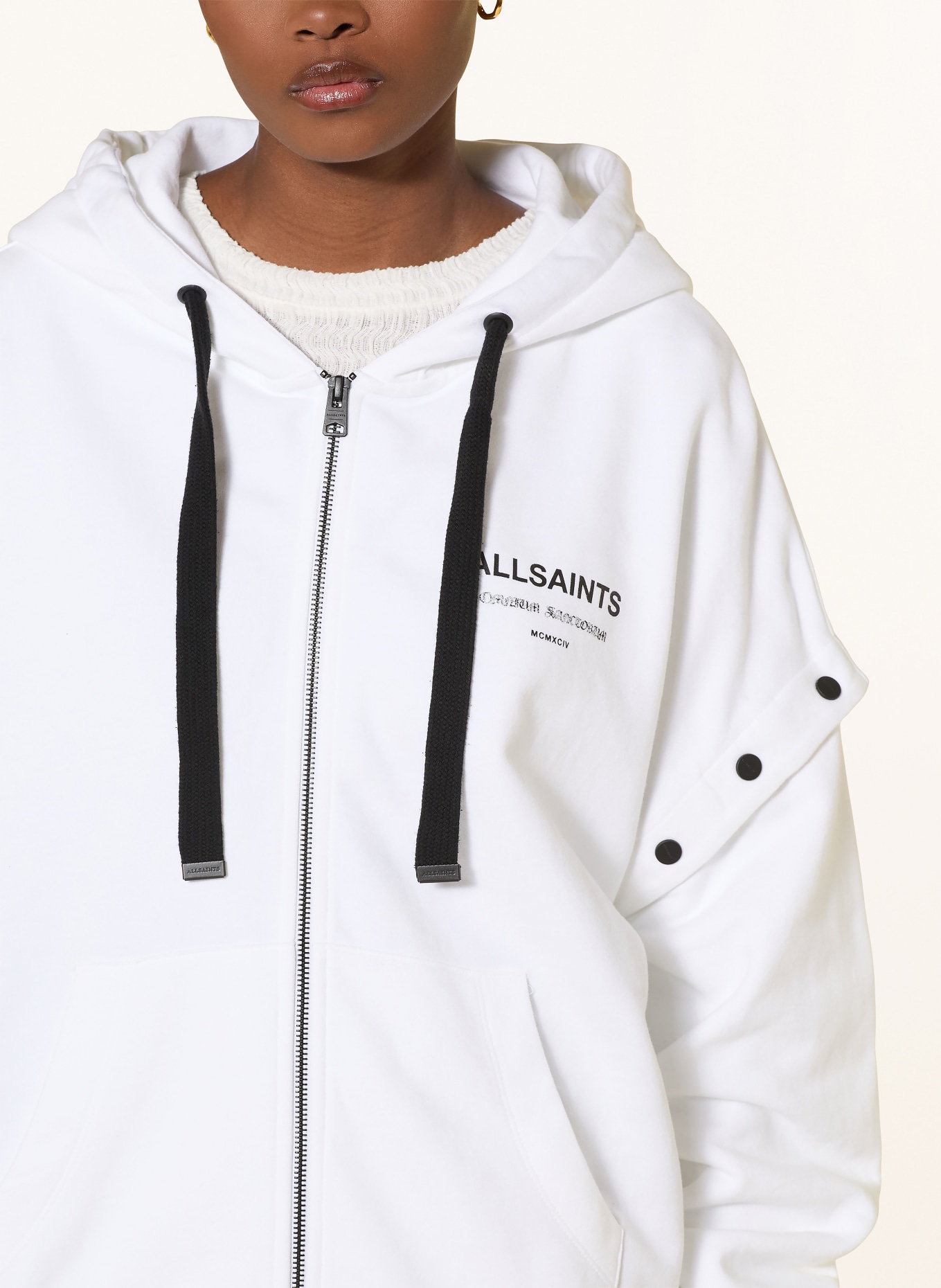 ALLSAINTS bluza rozpinana OMNIUM AMPHIA: BIAŁY