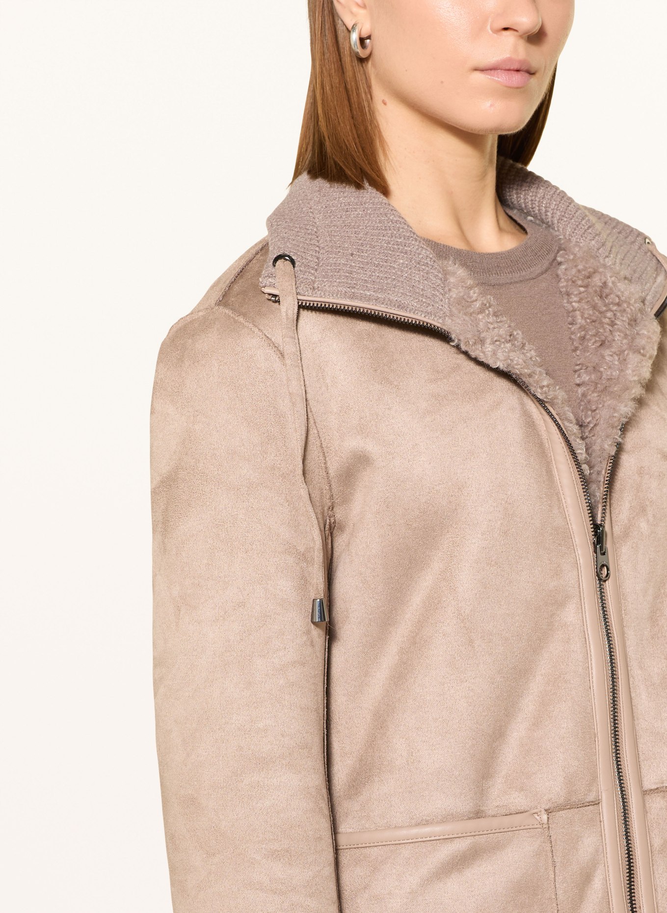 MILESTONE Teddyfell-Mantel: CAMEL