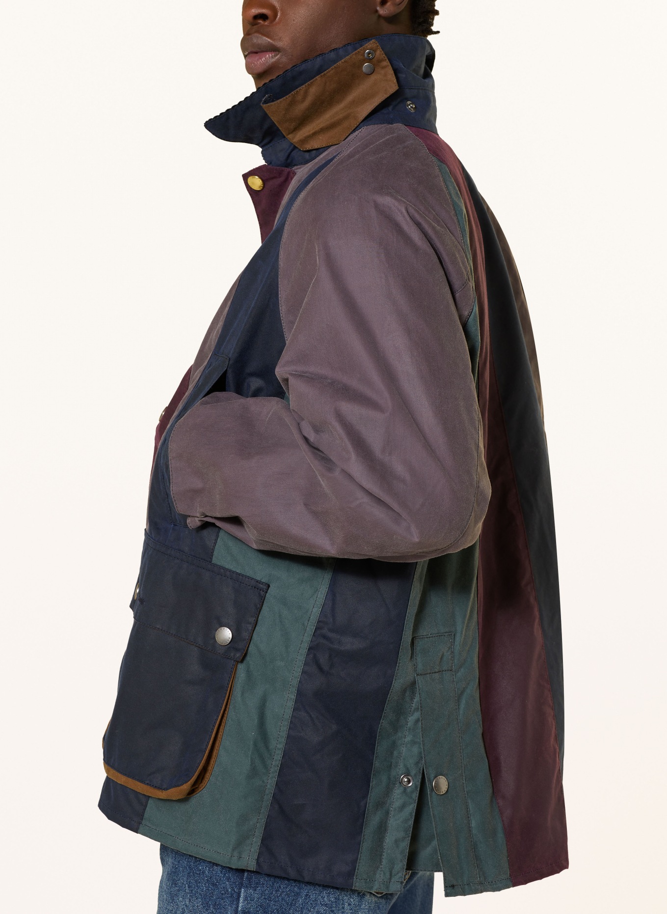 Barbour Jacke BEDALE: DUNKELBLAU / DUNKELLILA / HELLGRÜN