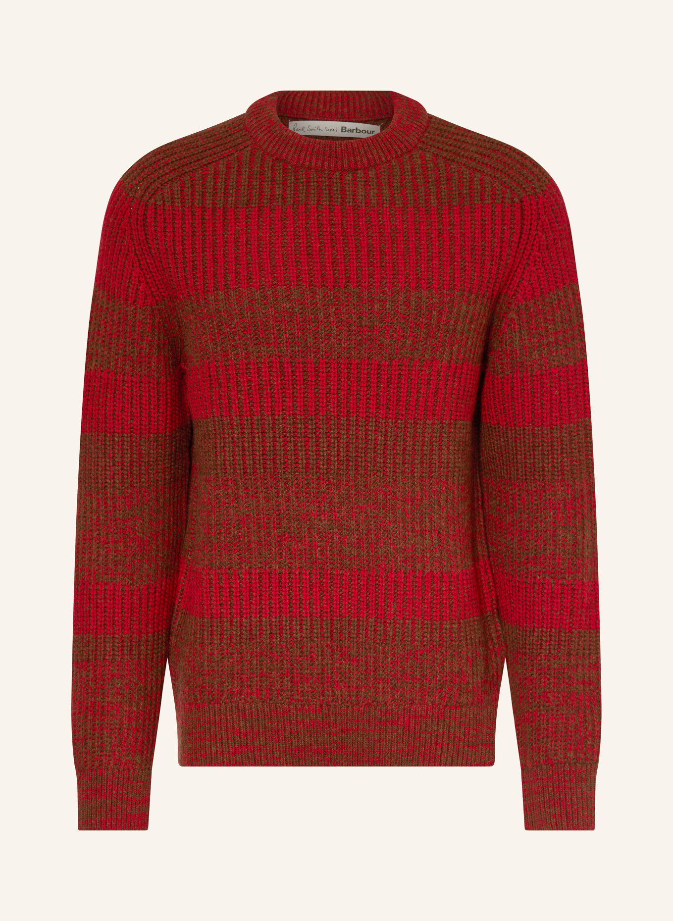 Barbour Pullover SADDLE: ROT / BRAUN